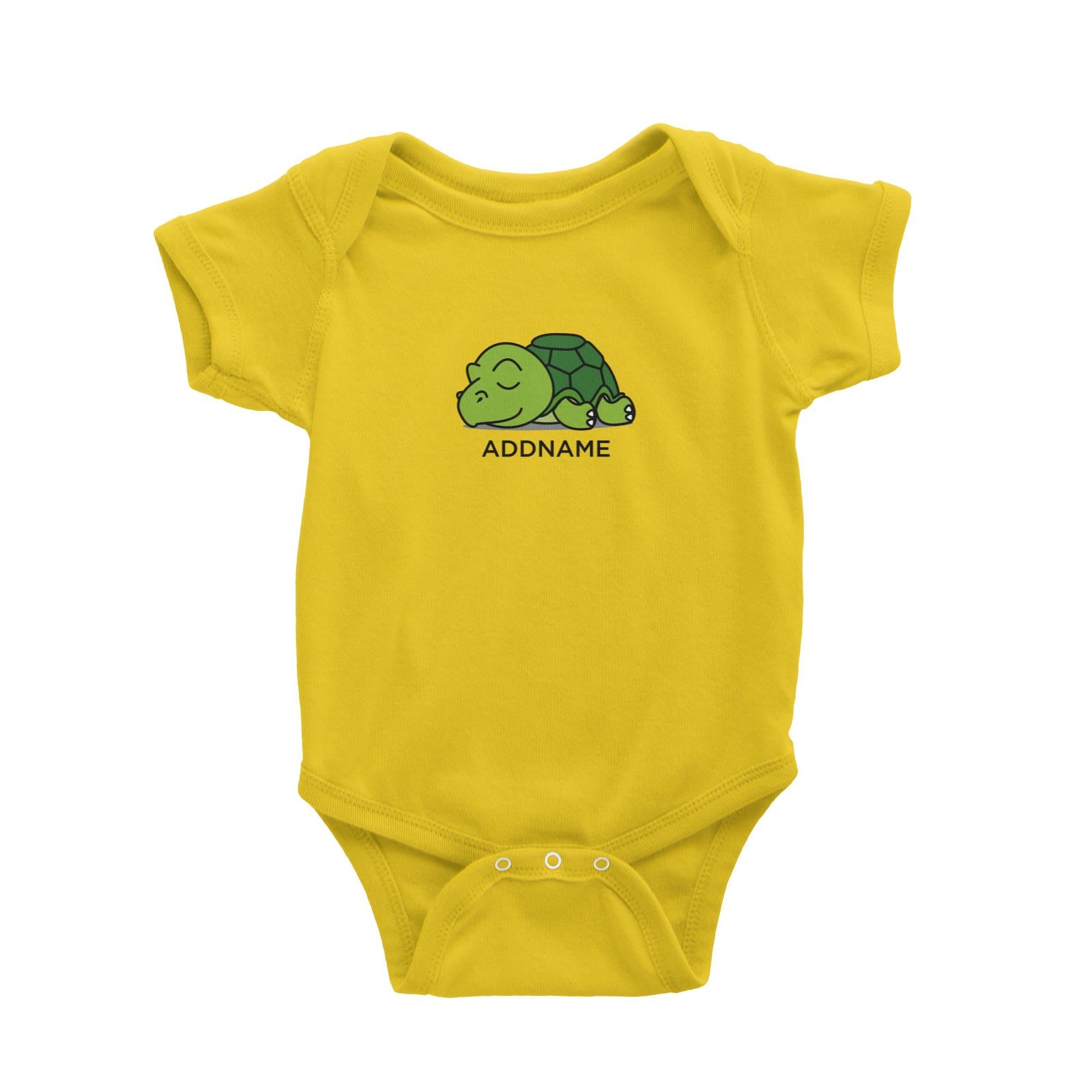 Lazy Tortoise Addname Baby Romper