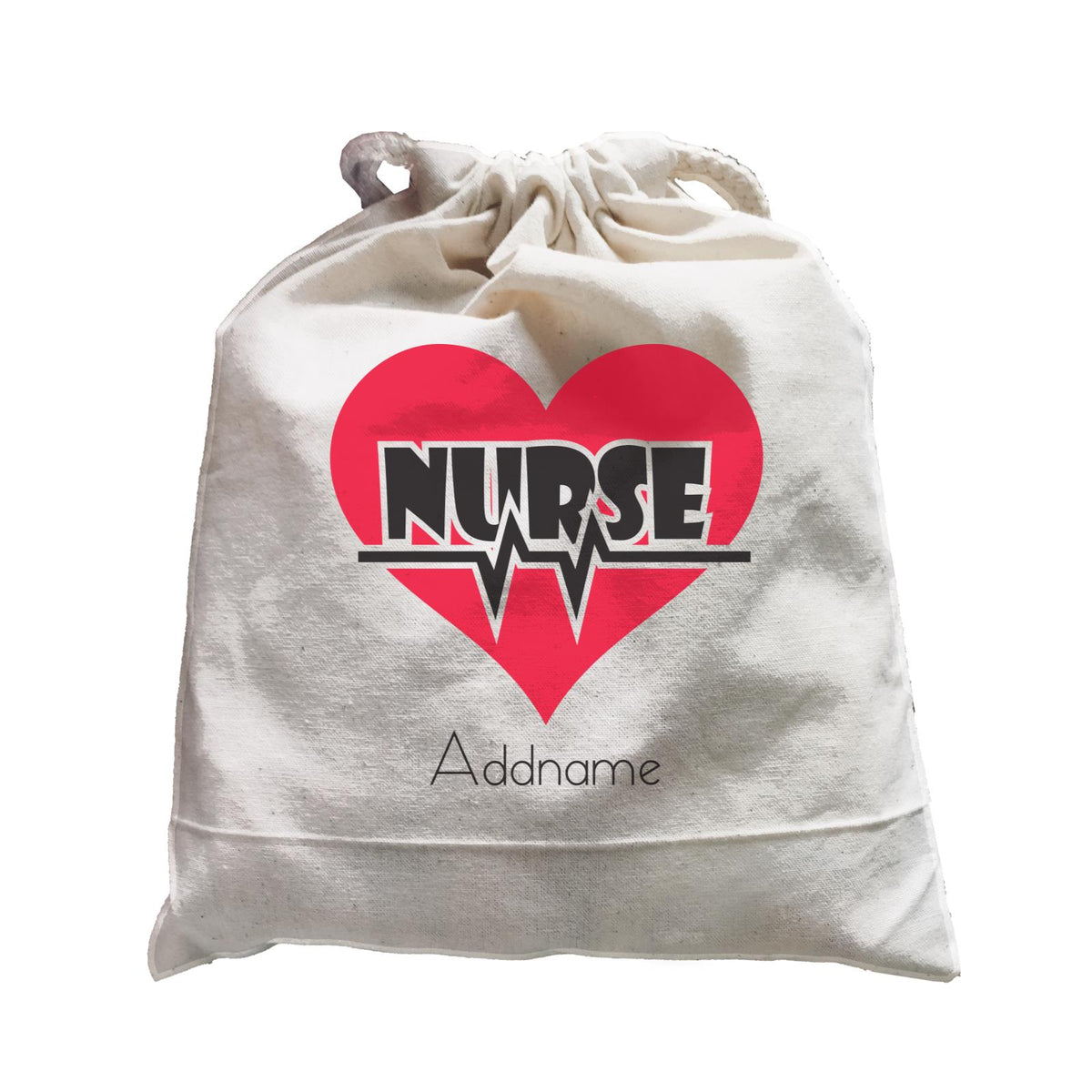 Nurse with Pink Heart Satchel