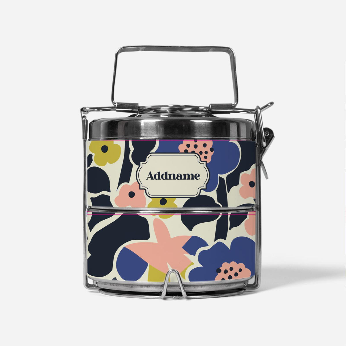 Navian Series - Navy Blue Two Tier Tiffin Carrier Hustle Bright