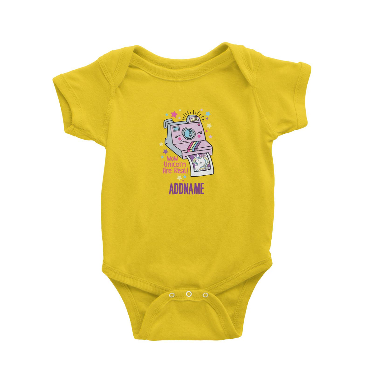 Cool Vibrant Series Wow Unicorn Are Real Photo Addname Baby Romper