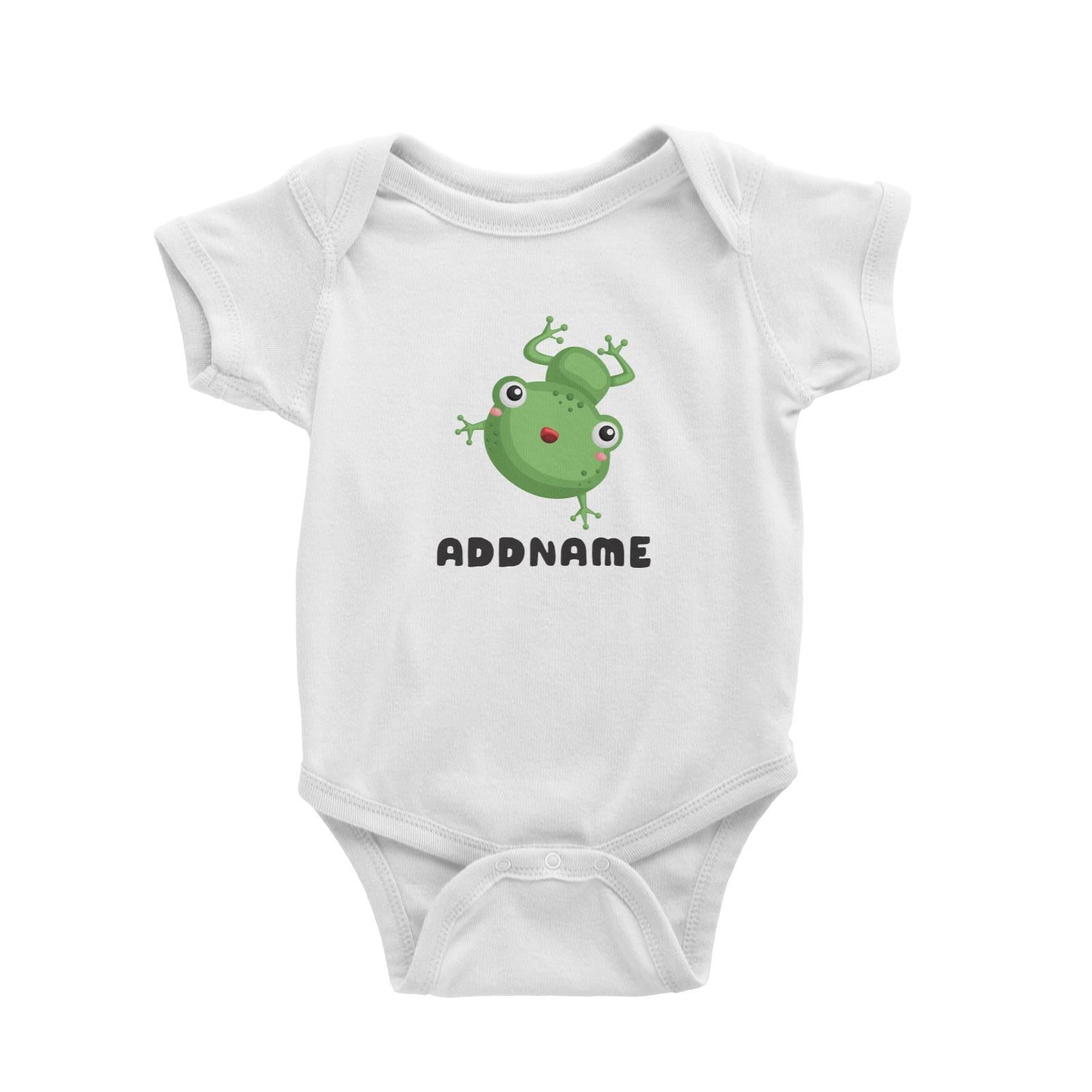 Birthday Frog Frog Happy Jumping Addname Baby Romper