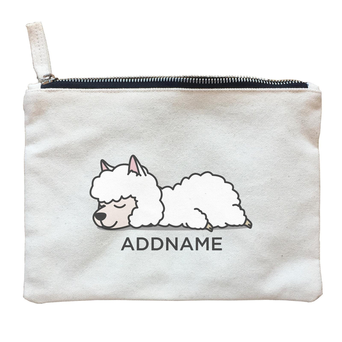 Lazy Alpaca Addname Zipper Pouch