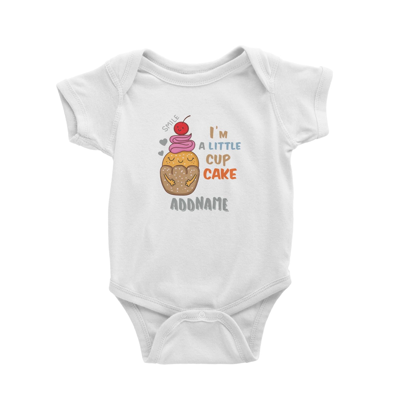 Cool Cute Foods I'm A Little Cup Cake Addname Baby Romper