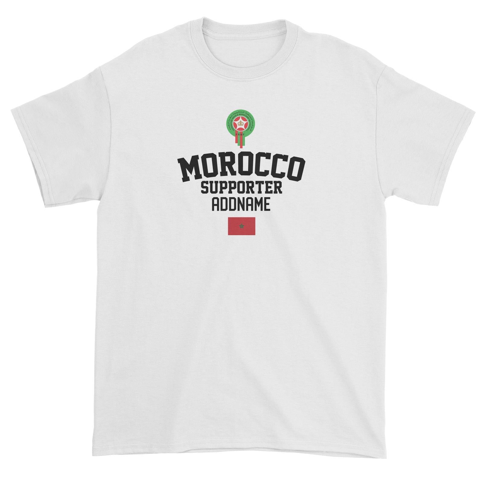 Morocco Supporter World Cup Addname Unisex T-Shirt