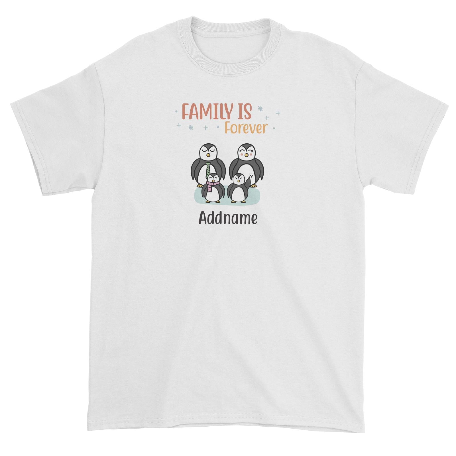 Penguin Family Family Is Forever Penguin Group Addname Unisex T-Shirt