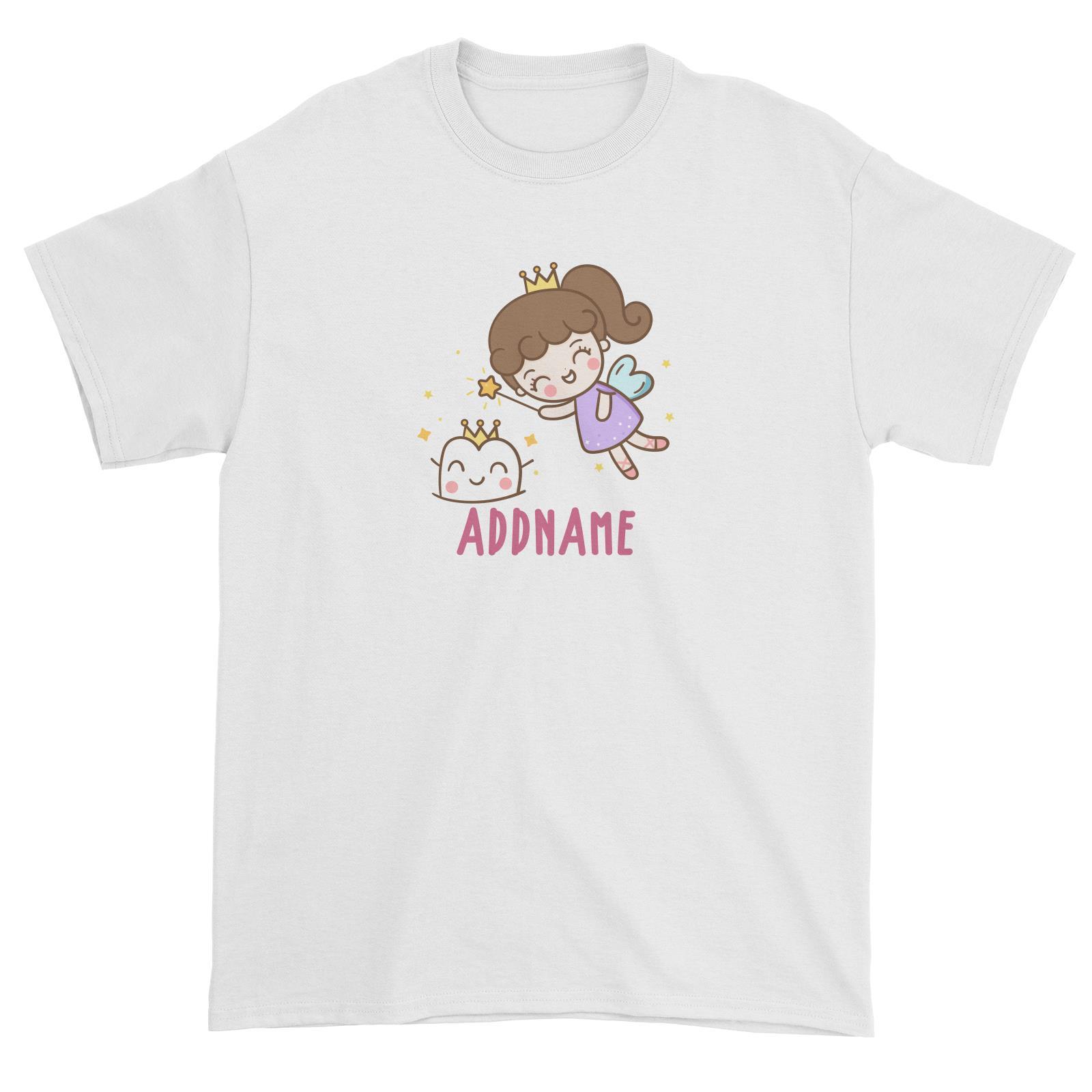 Unicorn And Princess Series Cute Tooth Fairy Addname Unisex T-Shirt