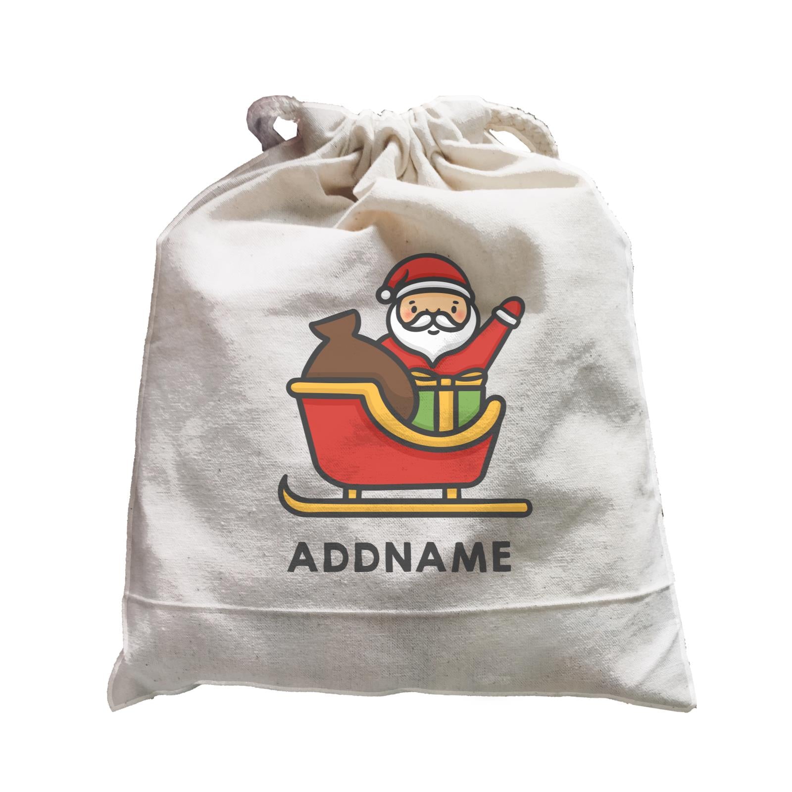 Xmas Cute Santa Addname Satchel