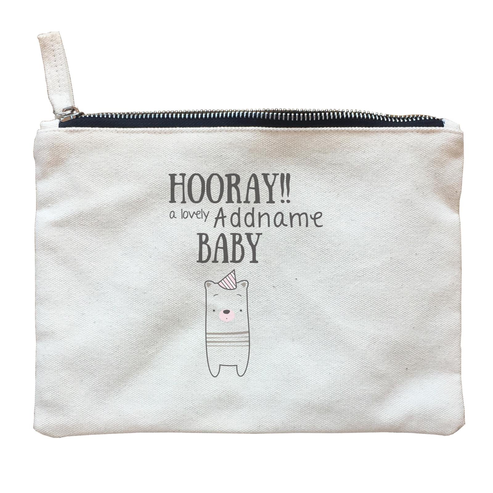 Cute Animals and Friends Series 2 Bear Hooray A Lovely Addname Baby Zipper Pouch