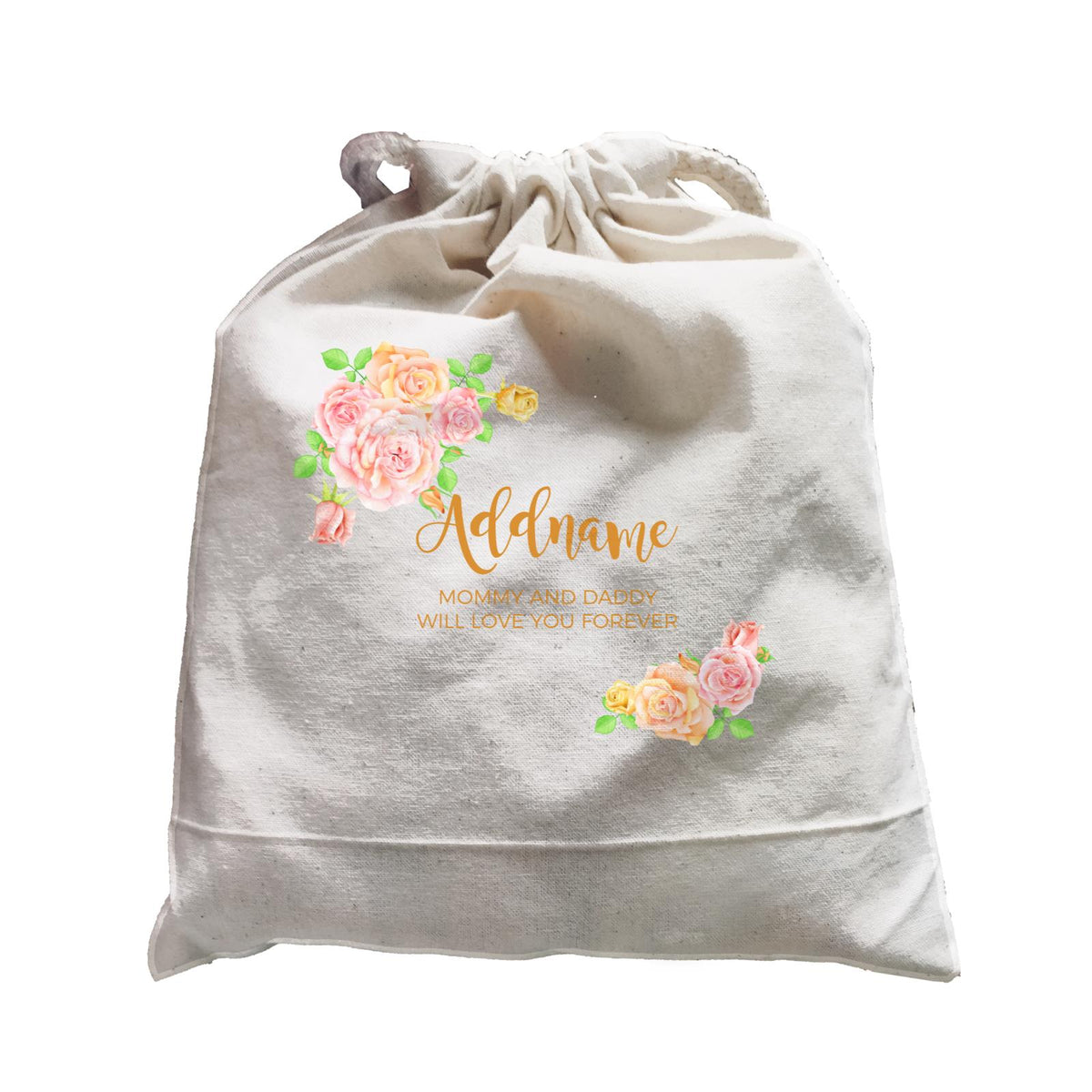 Sweet Rose Frame Personalisable with Name and Text Satchel