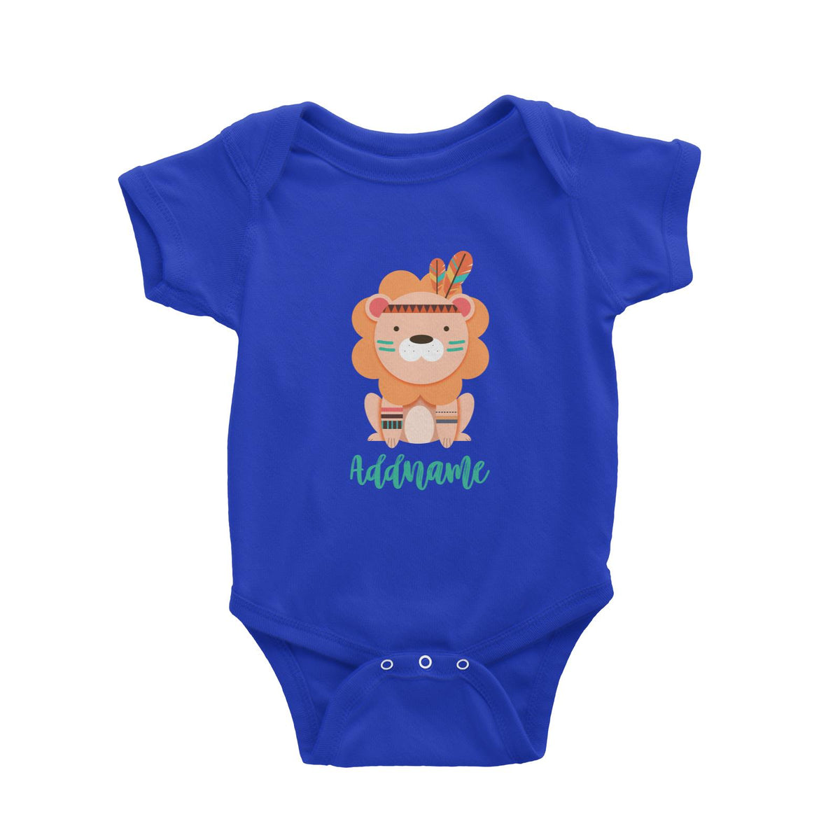 Animal Tribal Lion Addname Baby Romper