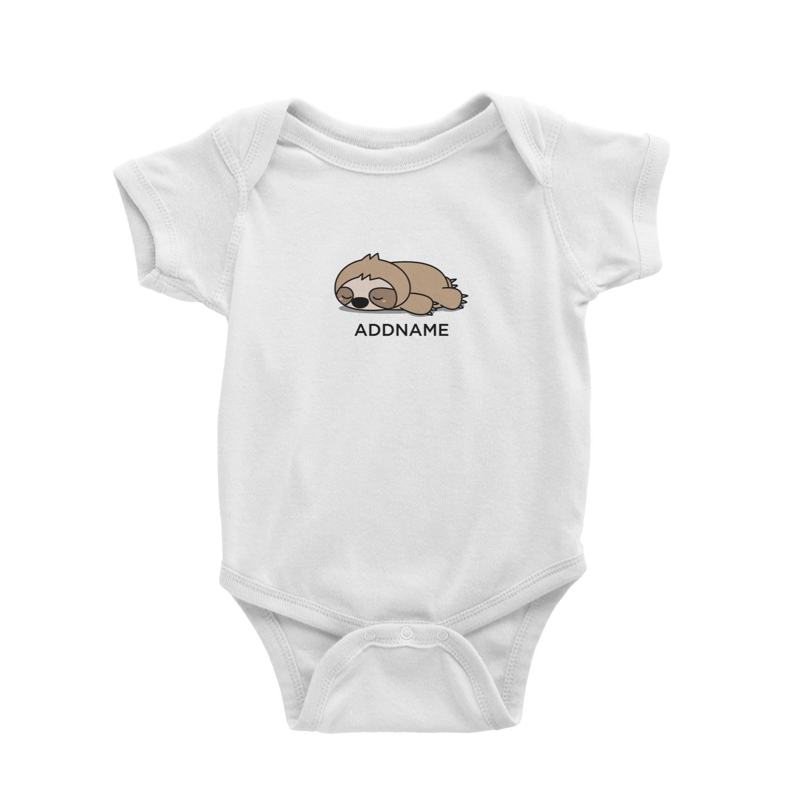 Lazy Sloth Addname Baby Romper