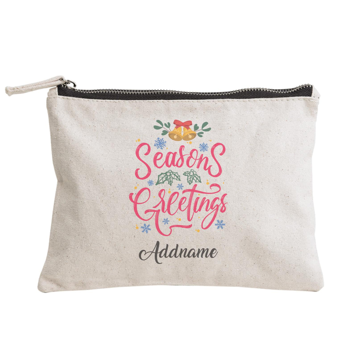 Christmas Series Season's Greetings Zipper Pouch