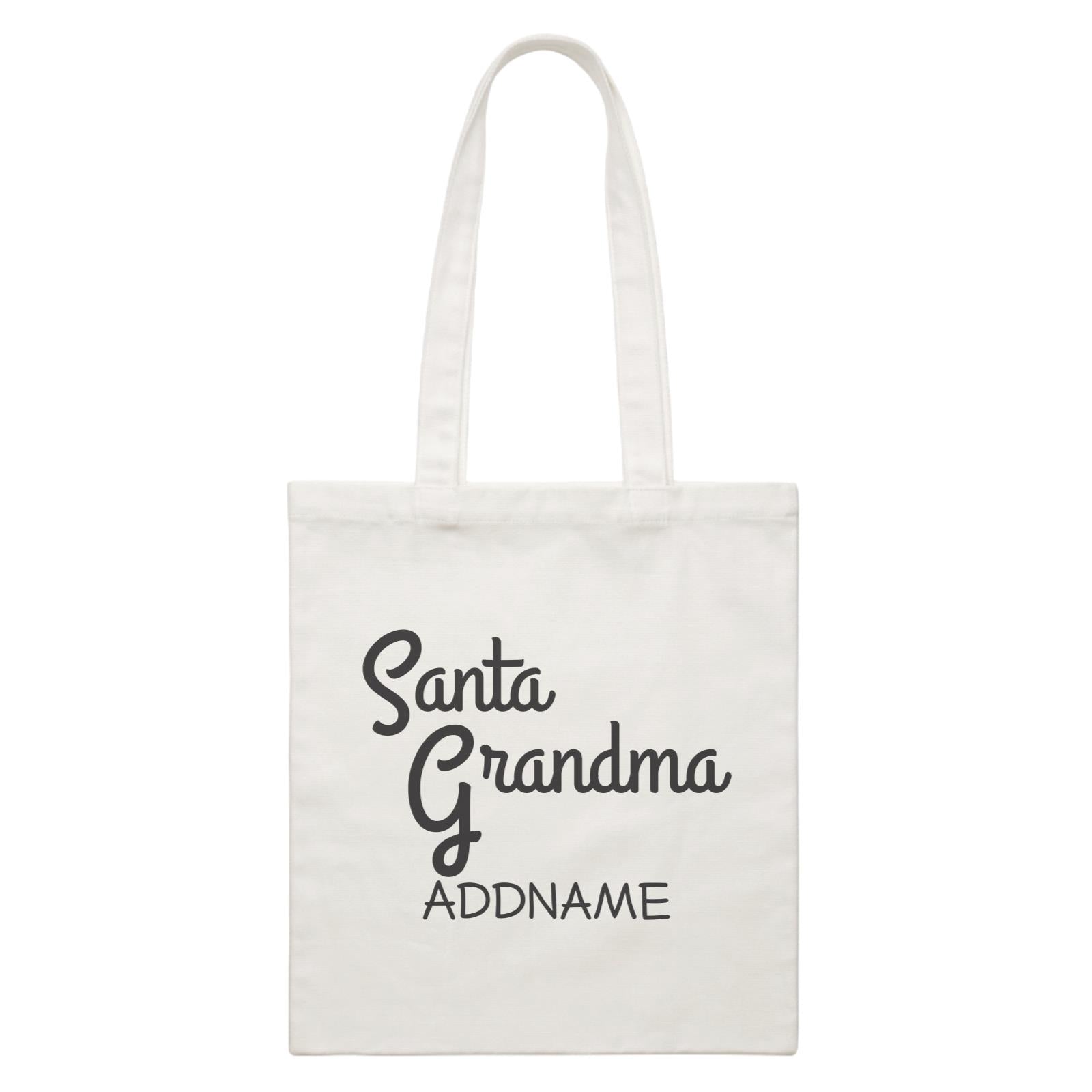 Xmas Santa Grandma Canvas Bag