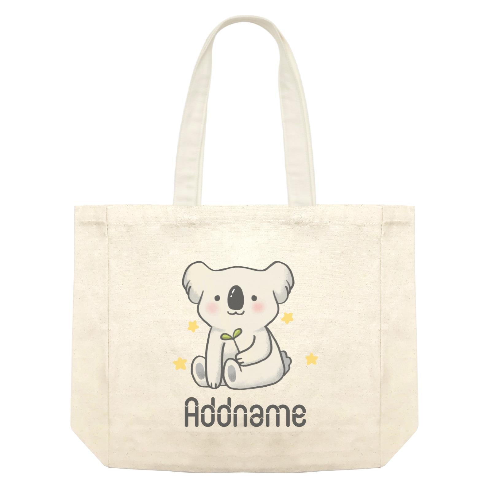 Cute Hand Drawn Style Koala Addname Shopping Bag