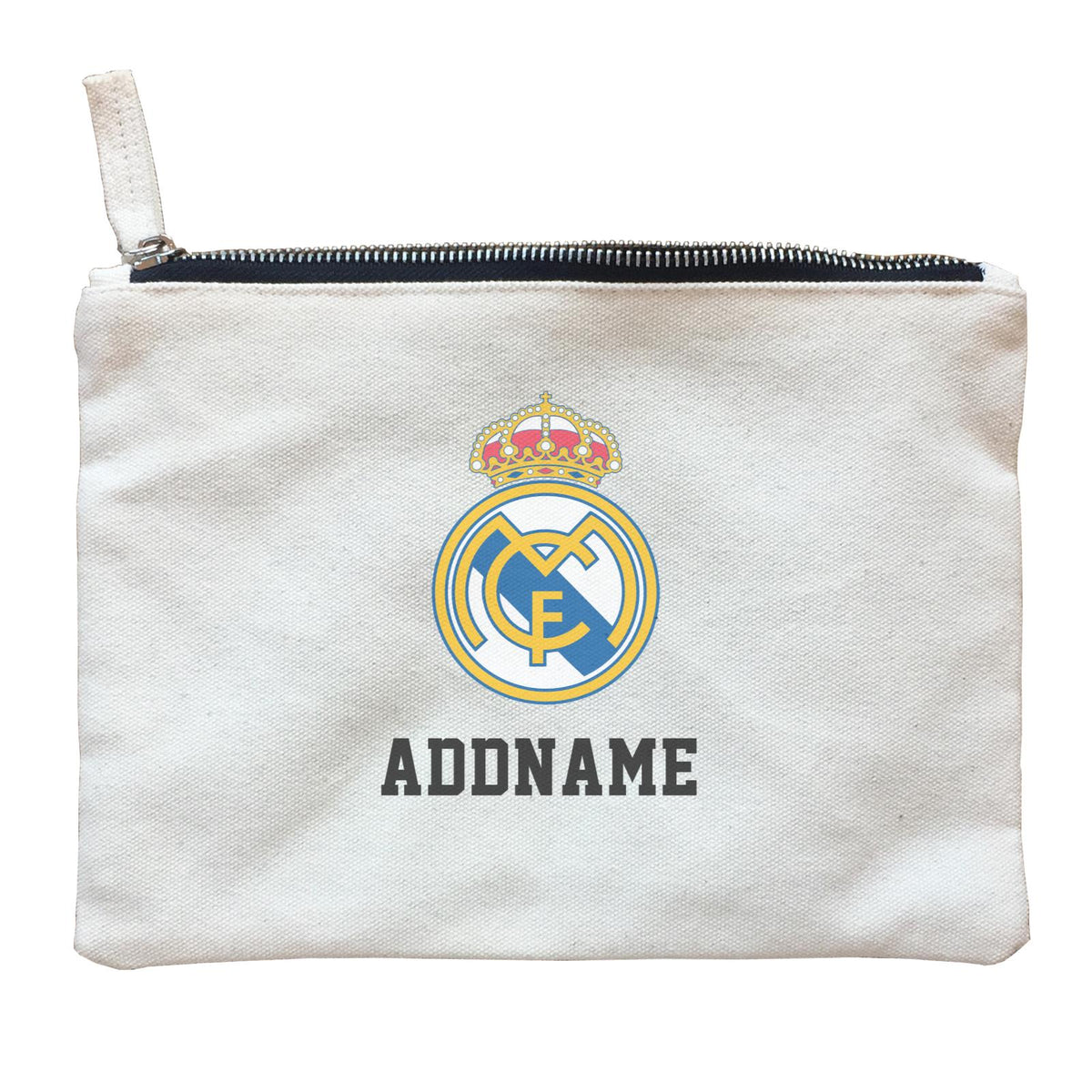 Real Madrid Football Logo Addname Zipper Pouch