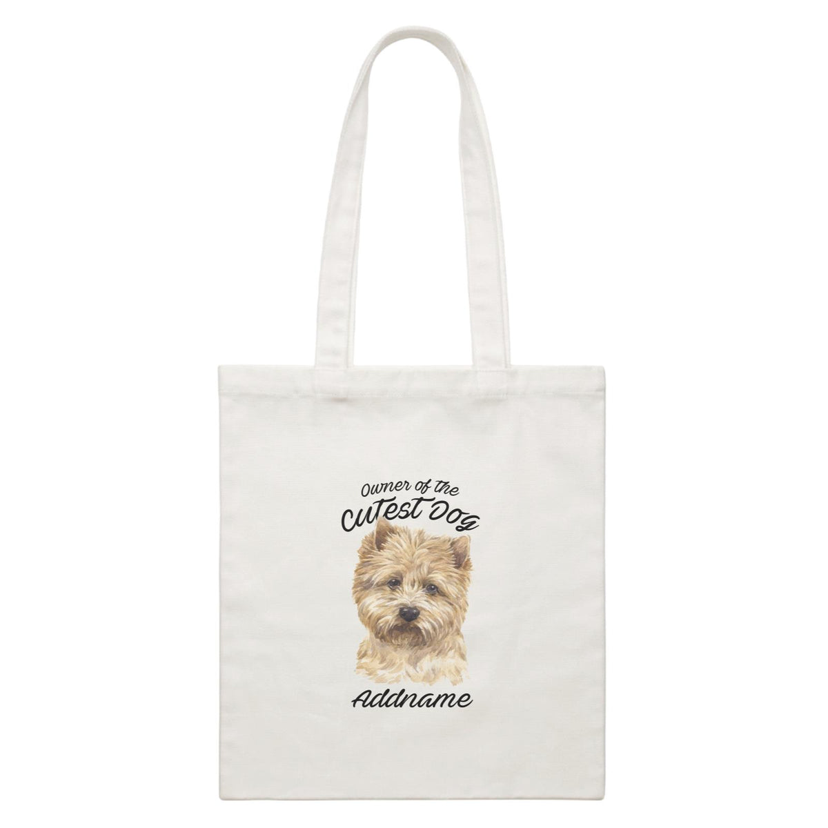 Watercolor Dog Owner Of The Cutest Dog Cairn Terrier Addname White Canvas Bag