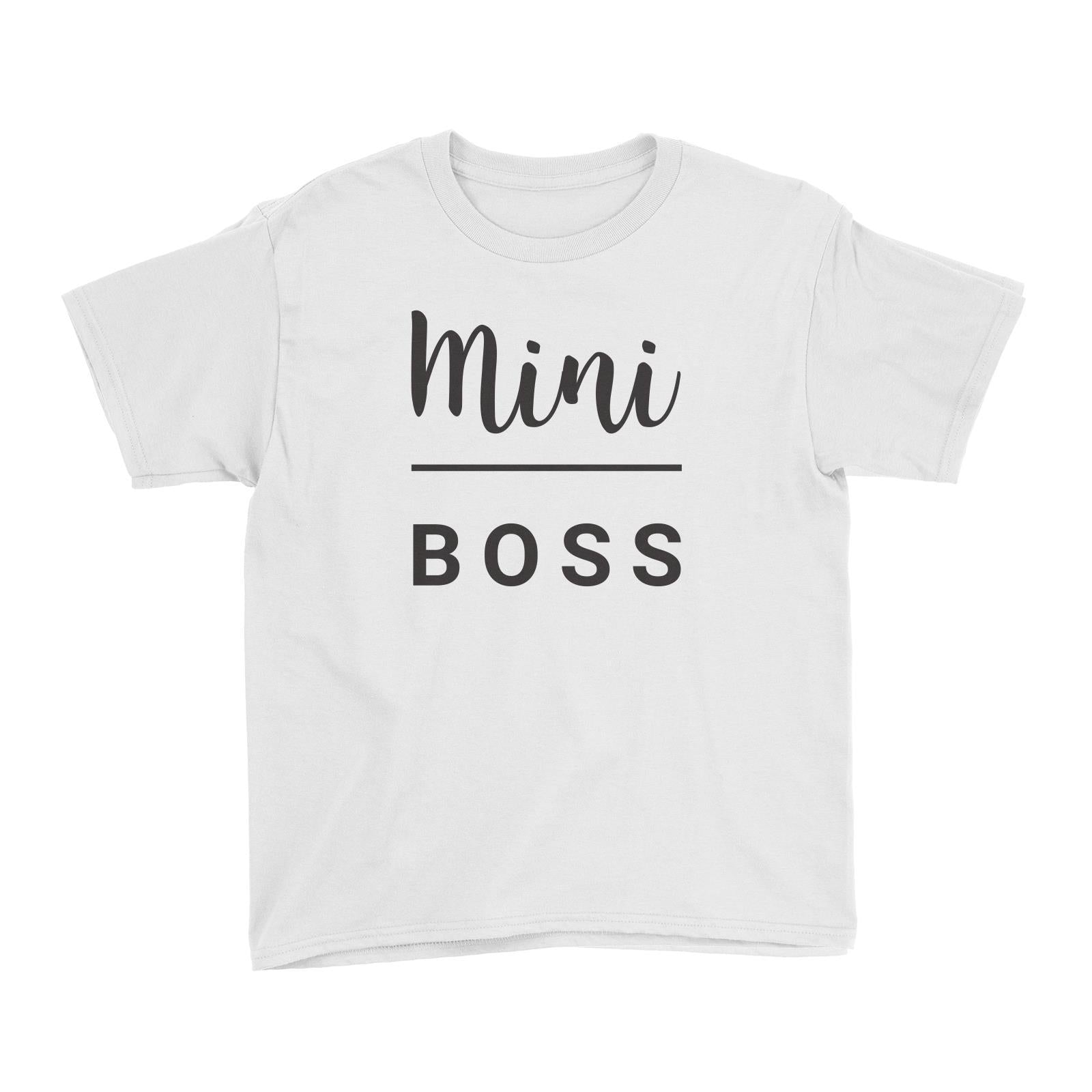 Mini Boss Kid's T-Shirt  Matching Family