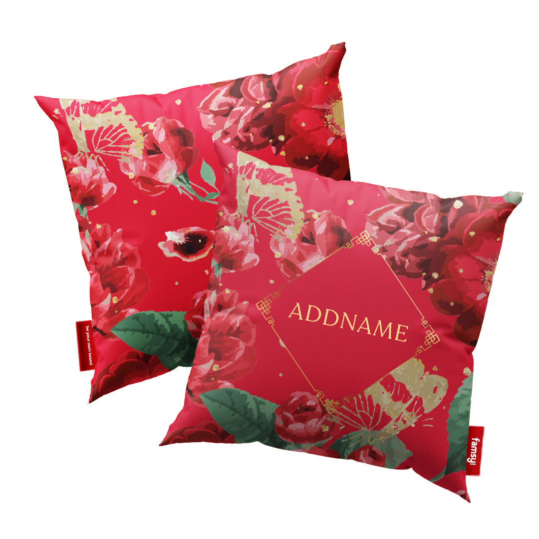 Royal Floral Series - Scorching Passion Full Print Pillow With English Personalization