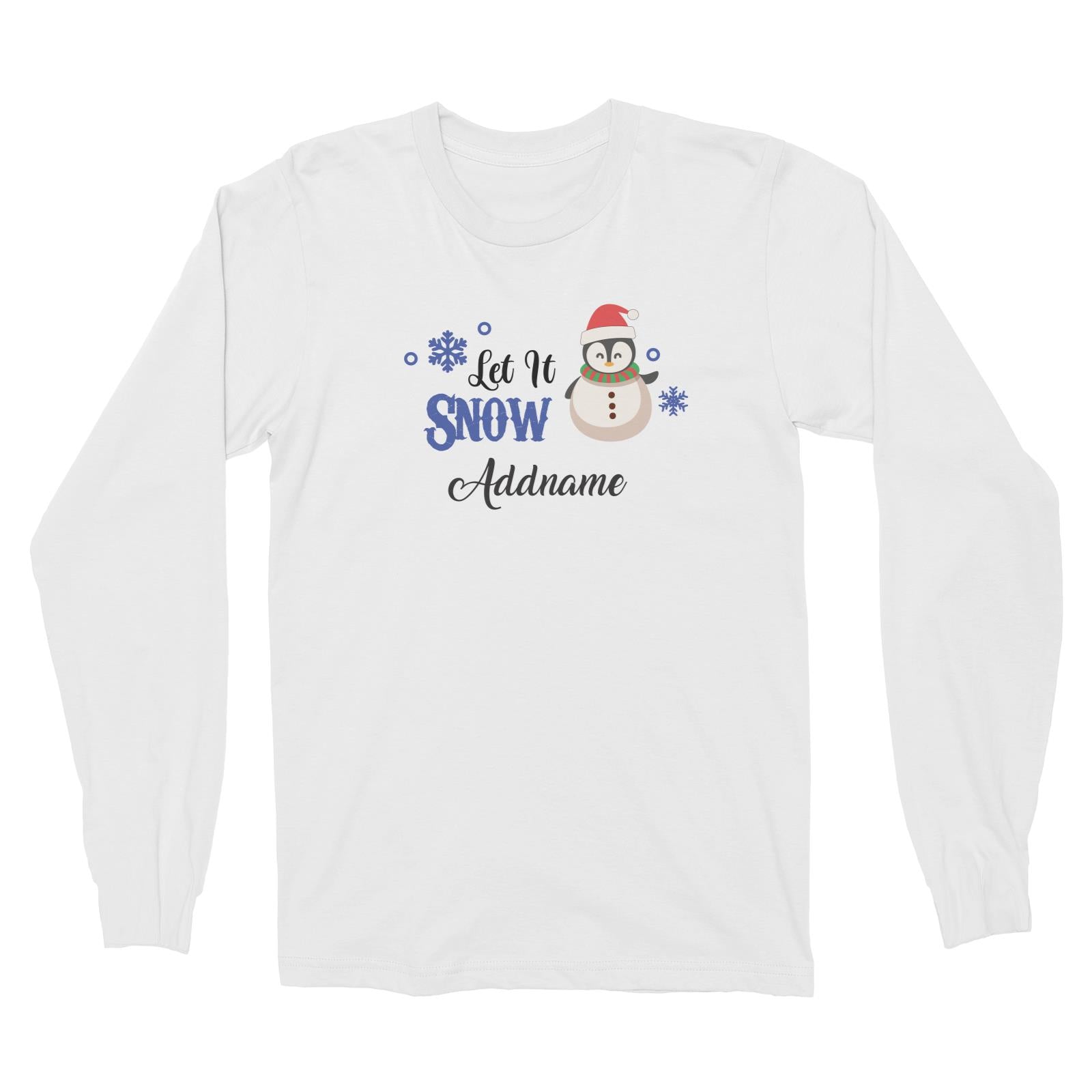 Christmas Series Happy Snowman Let It Snow Long Sleeve Unisex T-Shirt