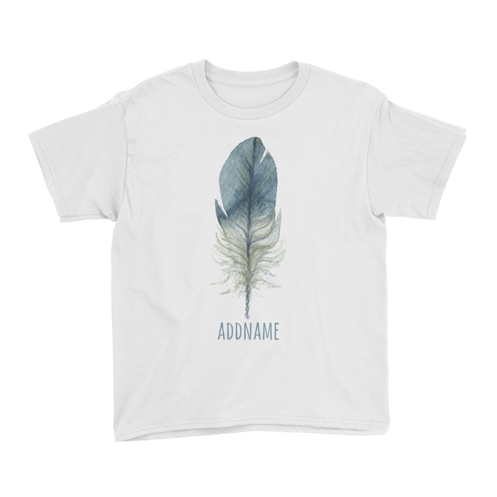 Feather White Kid's T-Shirt