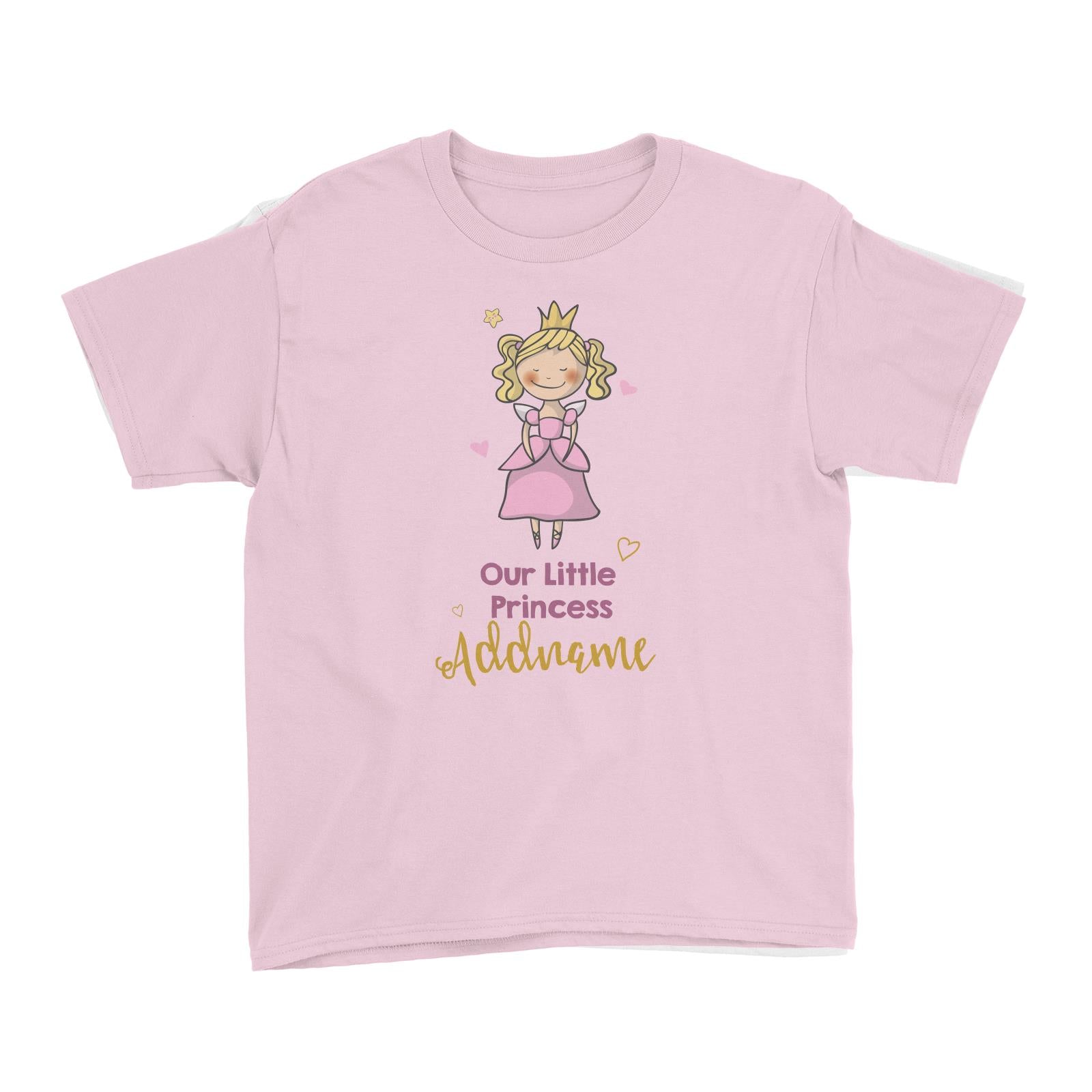 Our Little Princess in Pink Dress with Addname Kid's T-Shirt
