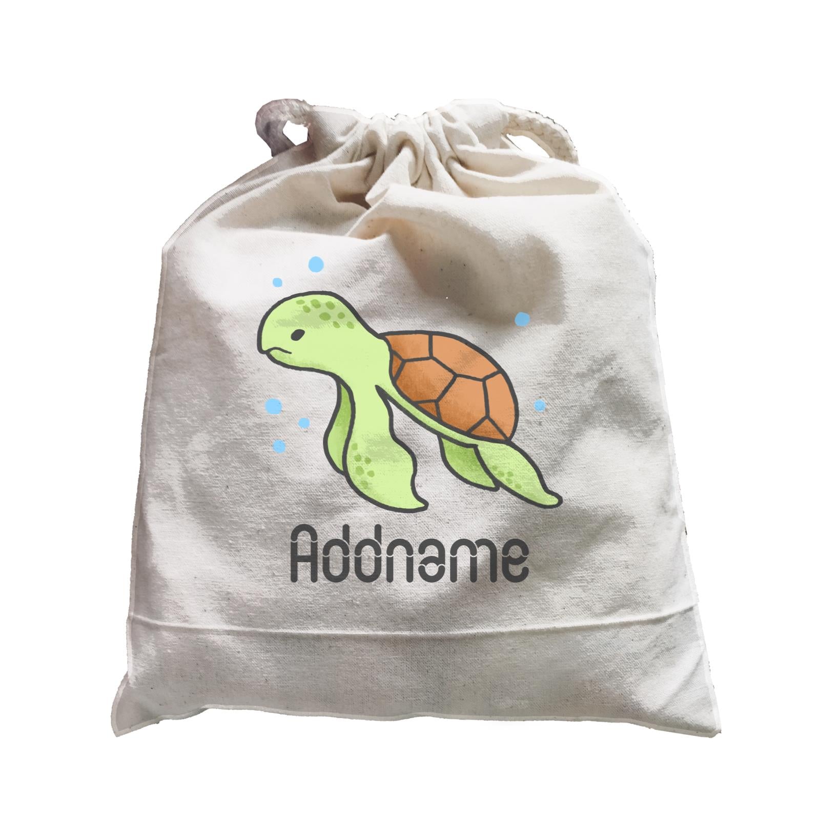 Cute Hand Drawn Style Turtle Addname Satchel