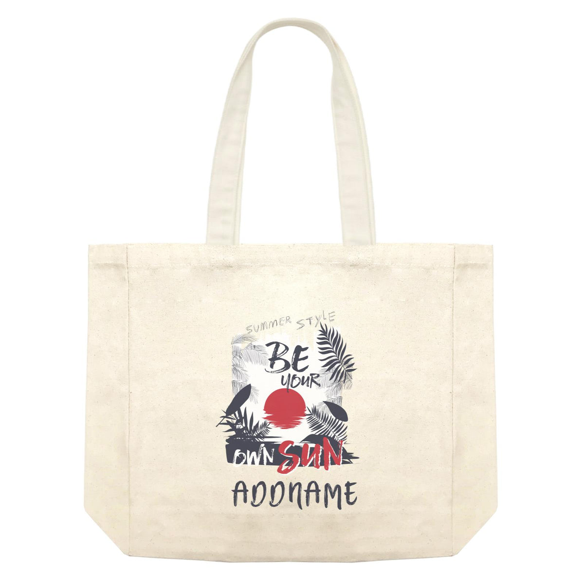 Summer Tropical Plants Be Your Own Sun With Addname Shopping Bag