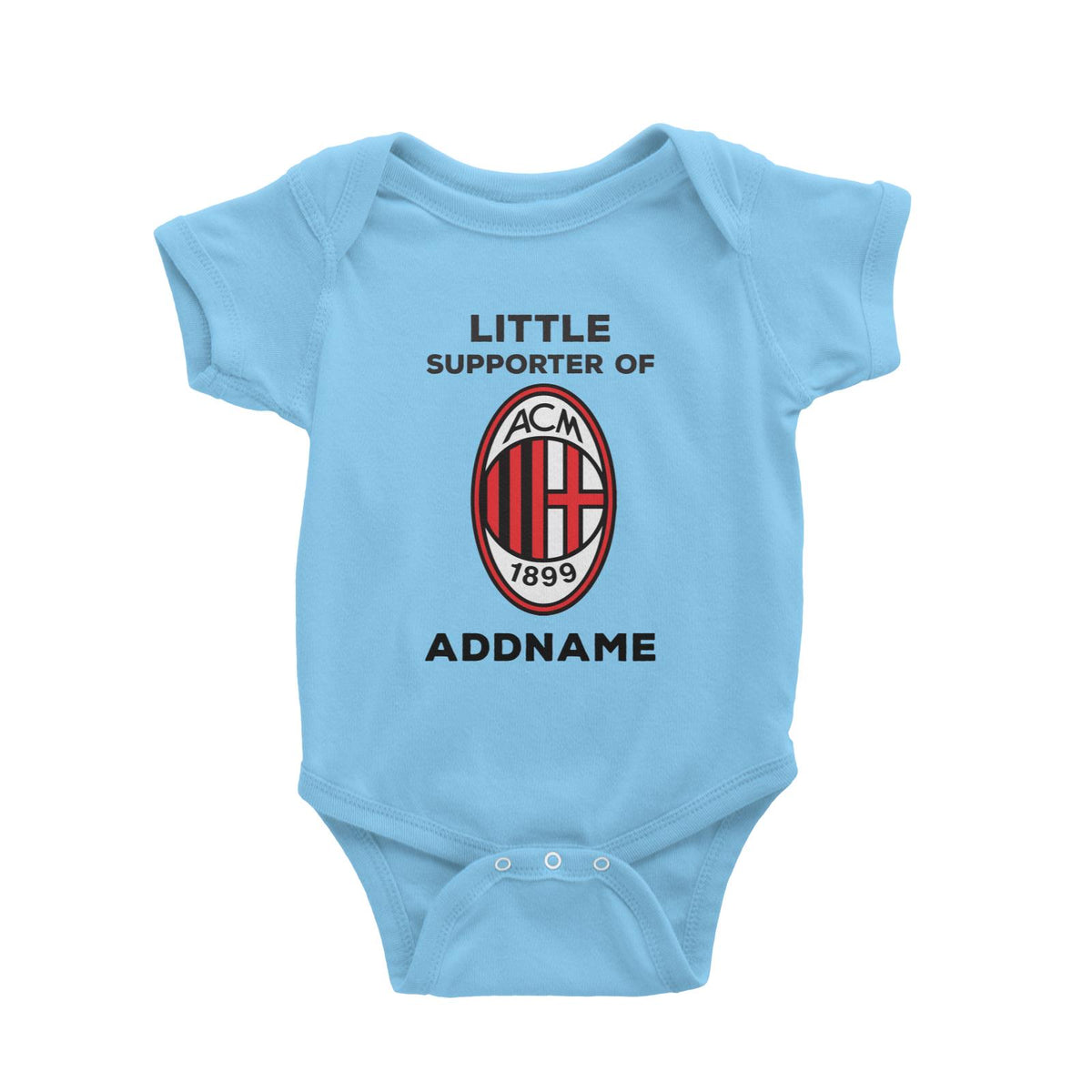 AC Milan Little Supporter Personalizable with Name Baby Romper
