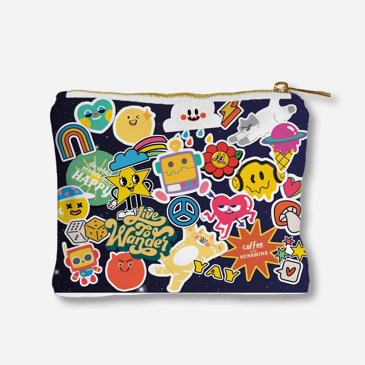 Be Confident Series Zipper Pouch - Important Stuff and Tools for World Domination