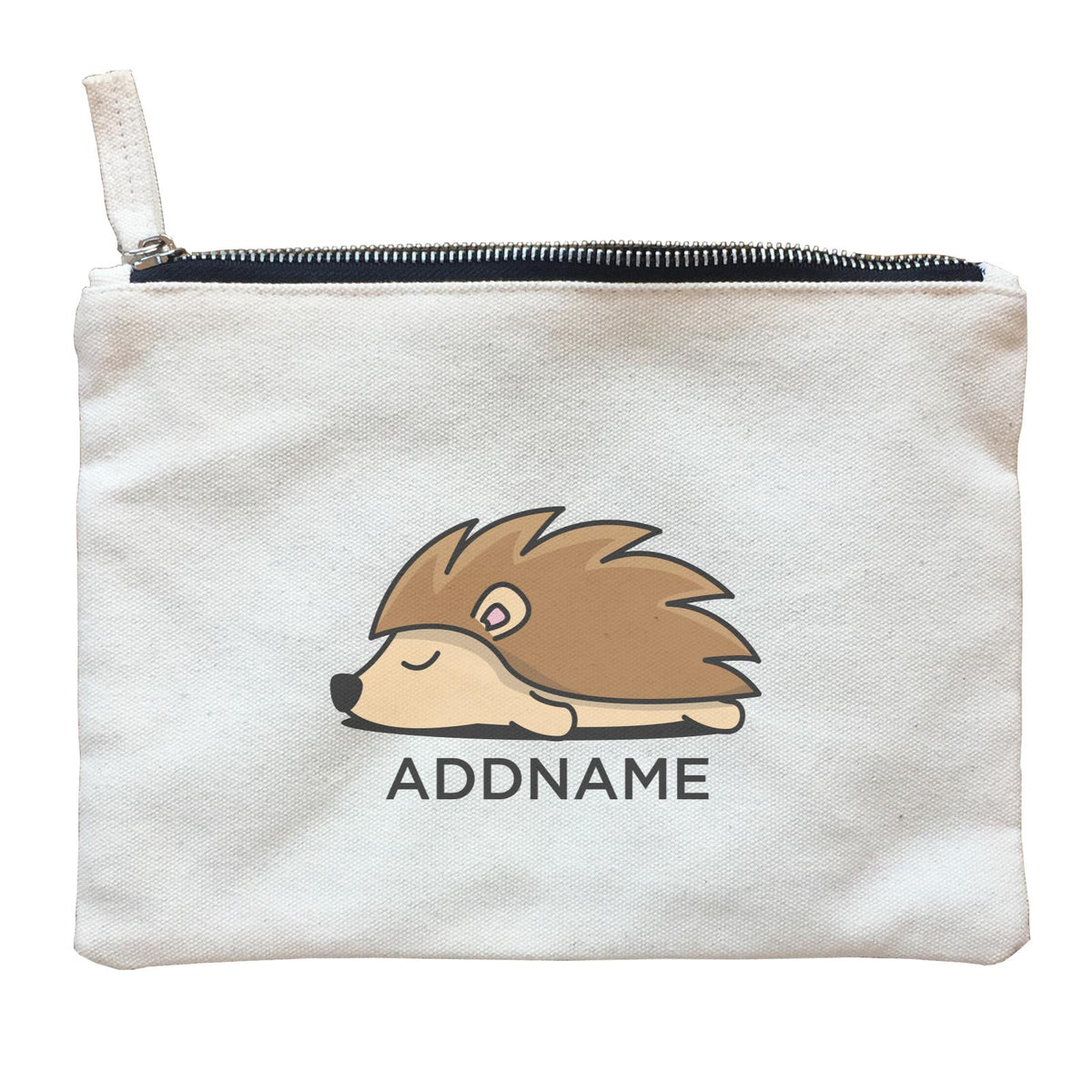 Lazy Porcuppine Addname Zipper Pouch