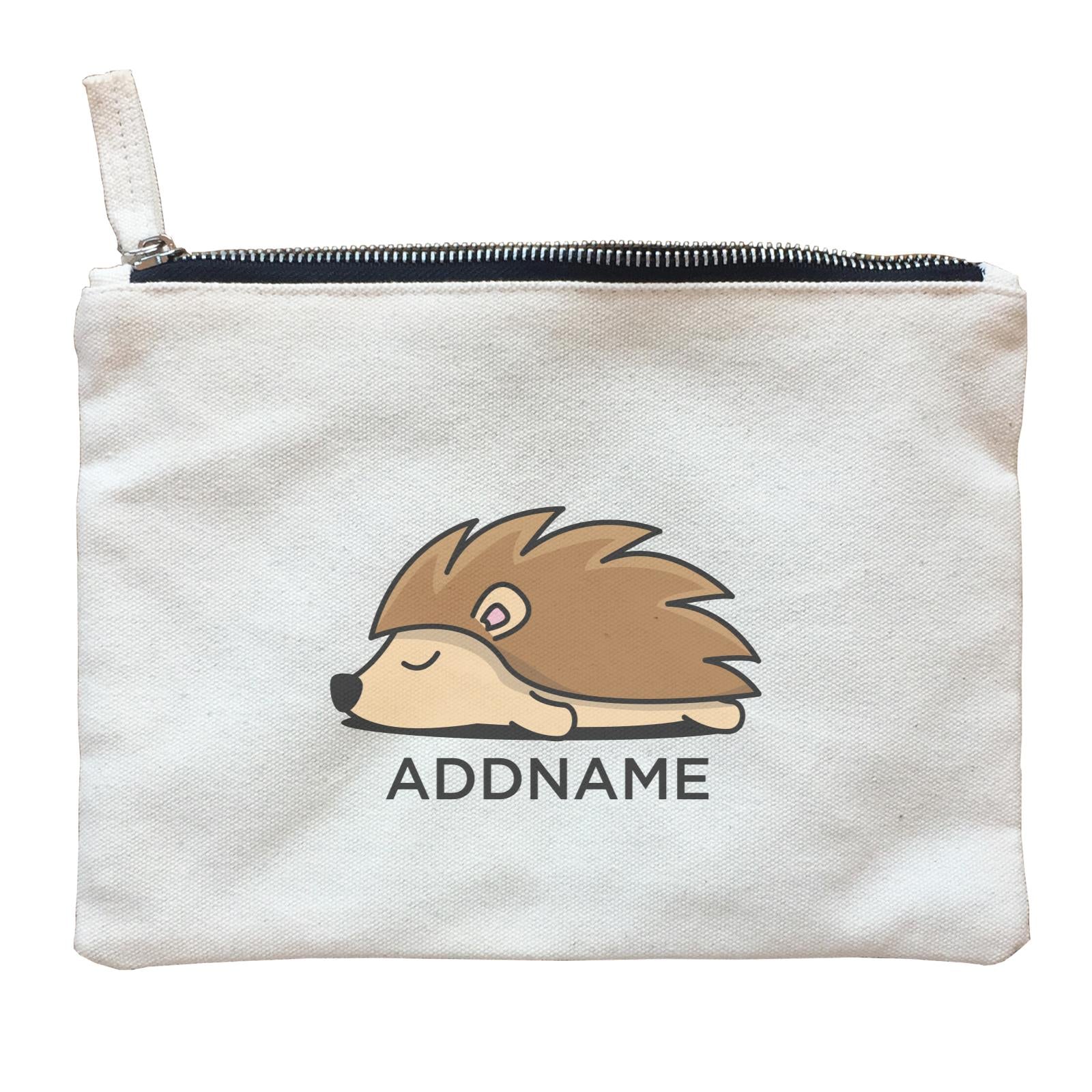 Lazy Porcuppine Addname Zipper Pouch