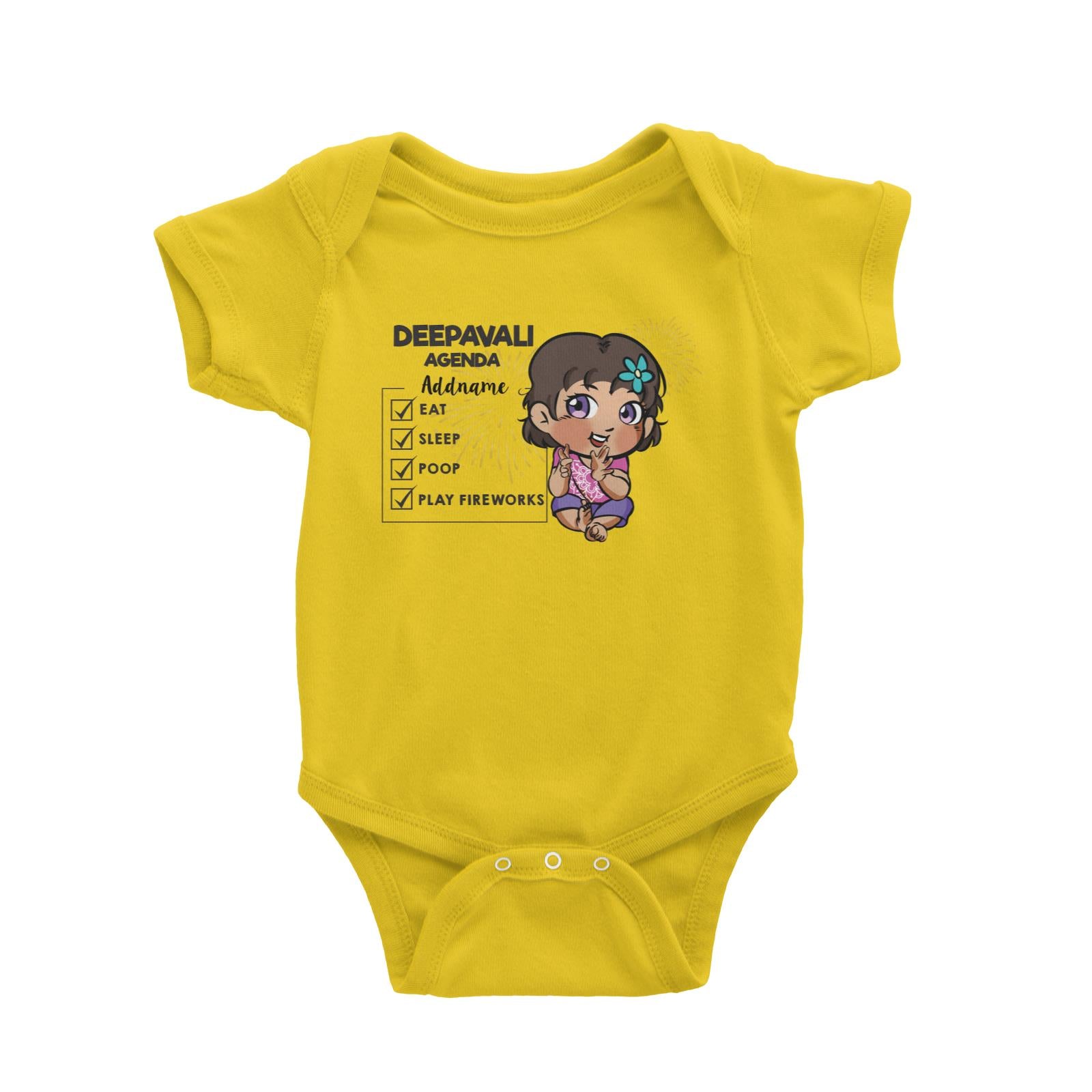 Deepavali Chibi Baby Girl Agenda Addname Baby Romper