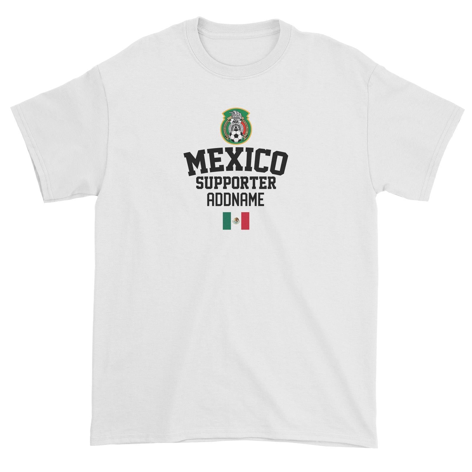 Mexico Supporter World Cup Addname Unisex T-Shirt
