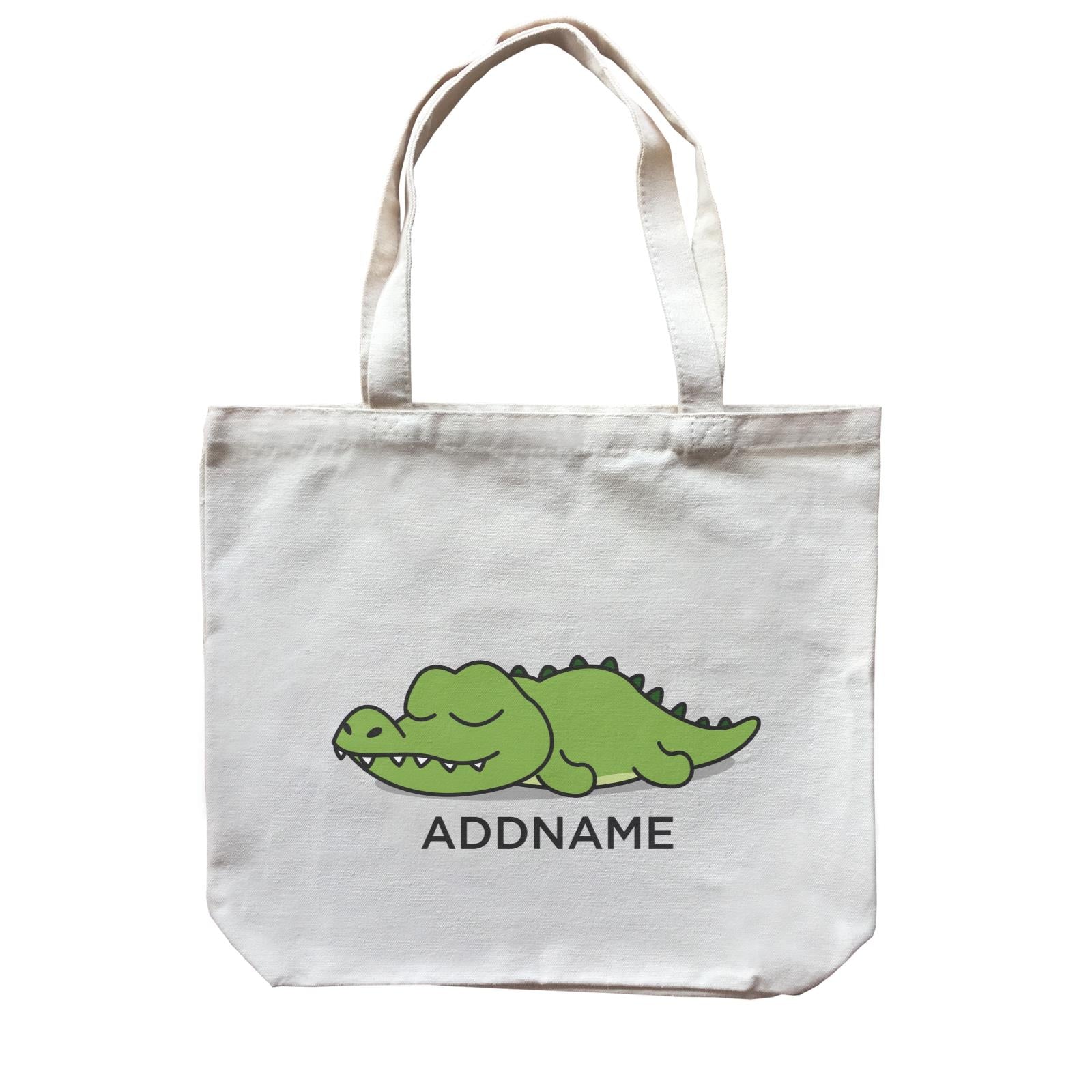 Lazy Crocodile Addname Canvas Bag