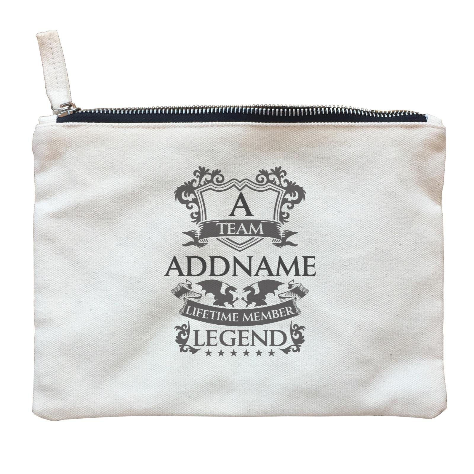 Personalize It Awesome Lifetime Member Legend with Team Addname Zipper Pouch