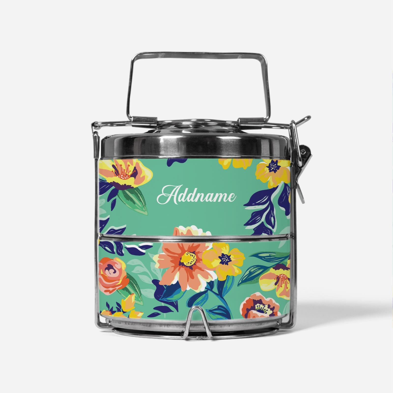 Deborah Series - Teal - Two-Tier Tiffin Carrier