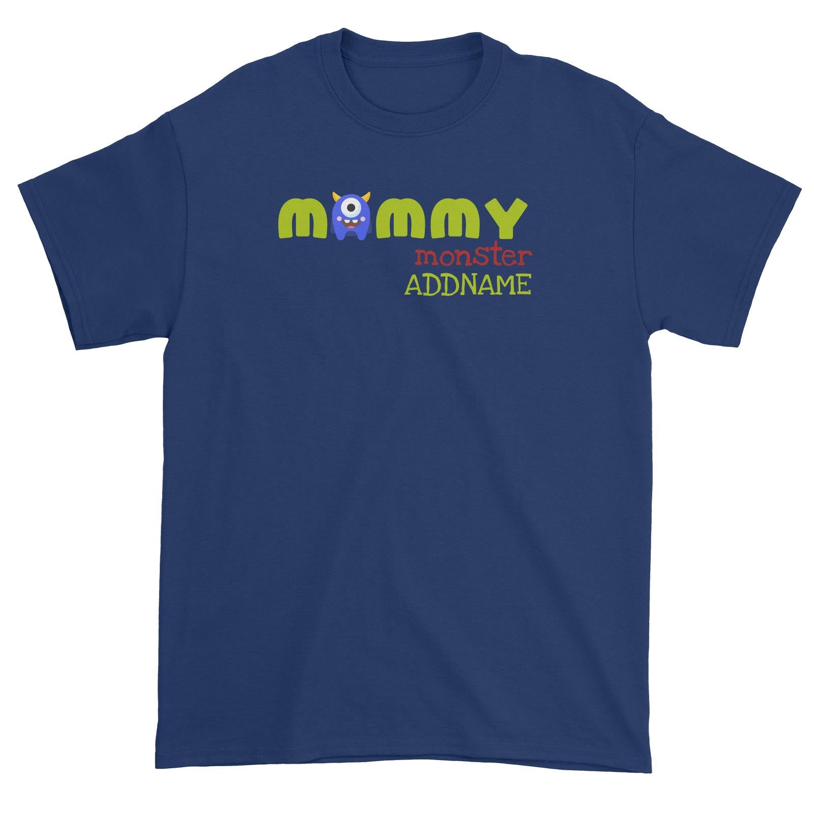 Blue Mommy Monster Addname Unisex T-Shirt