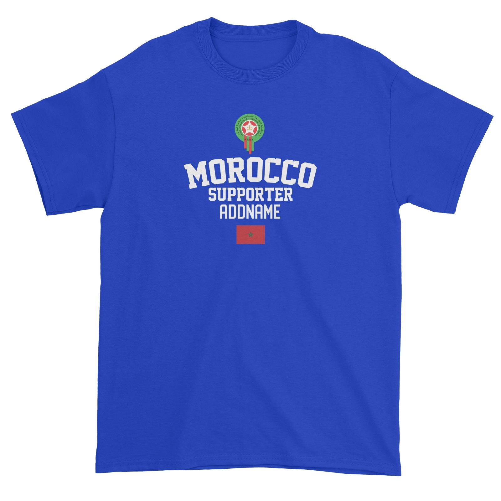Morocco Supporter World Cup Addname Unisex T-Shirt