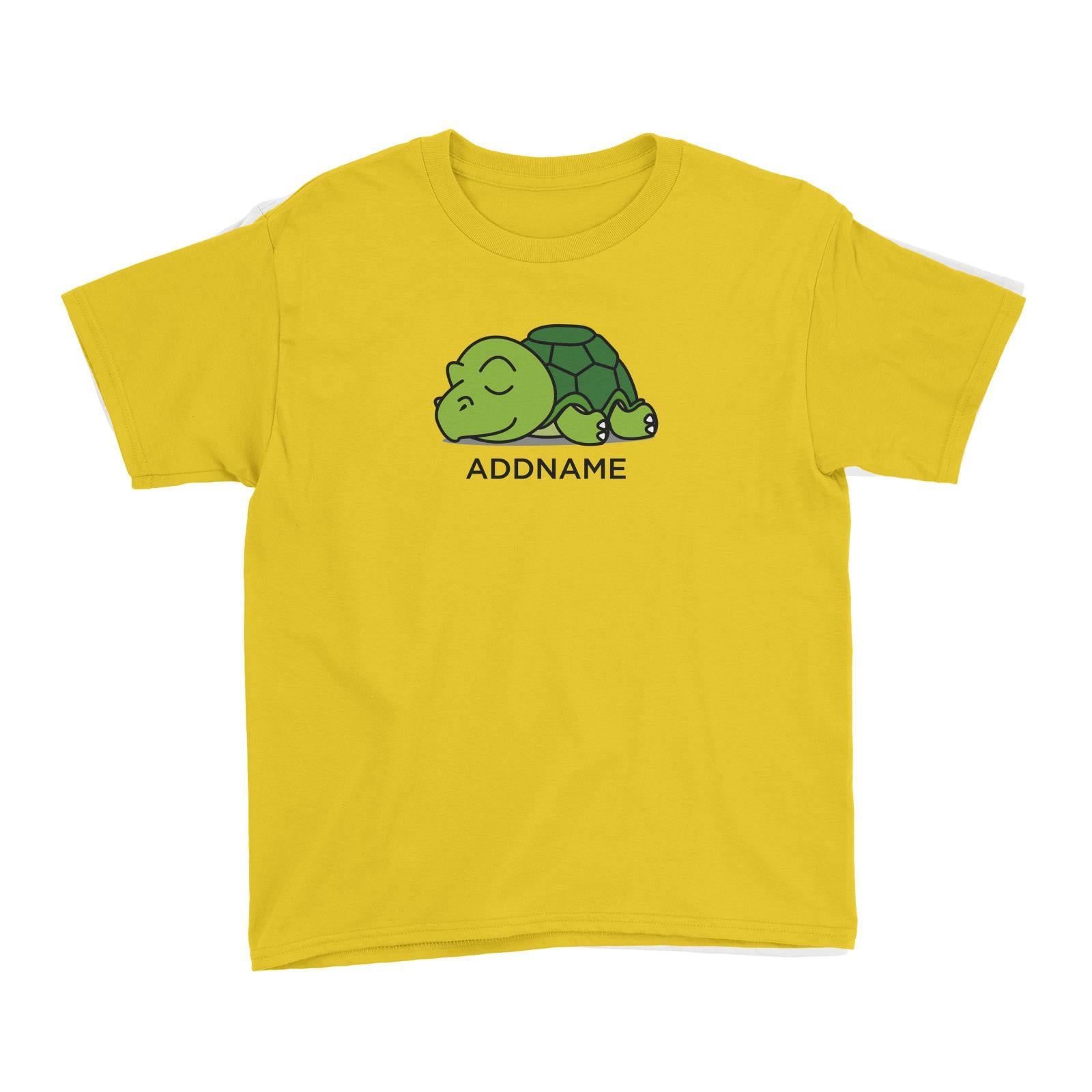 Lazy Tortoise Addname Kid's T-Shirt