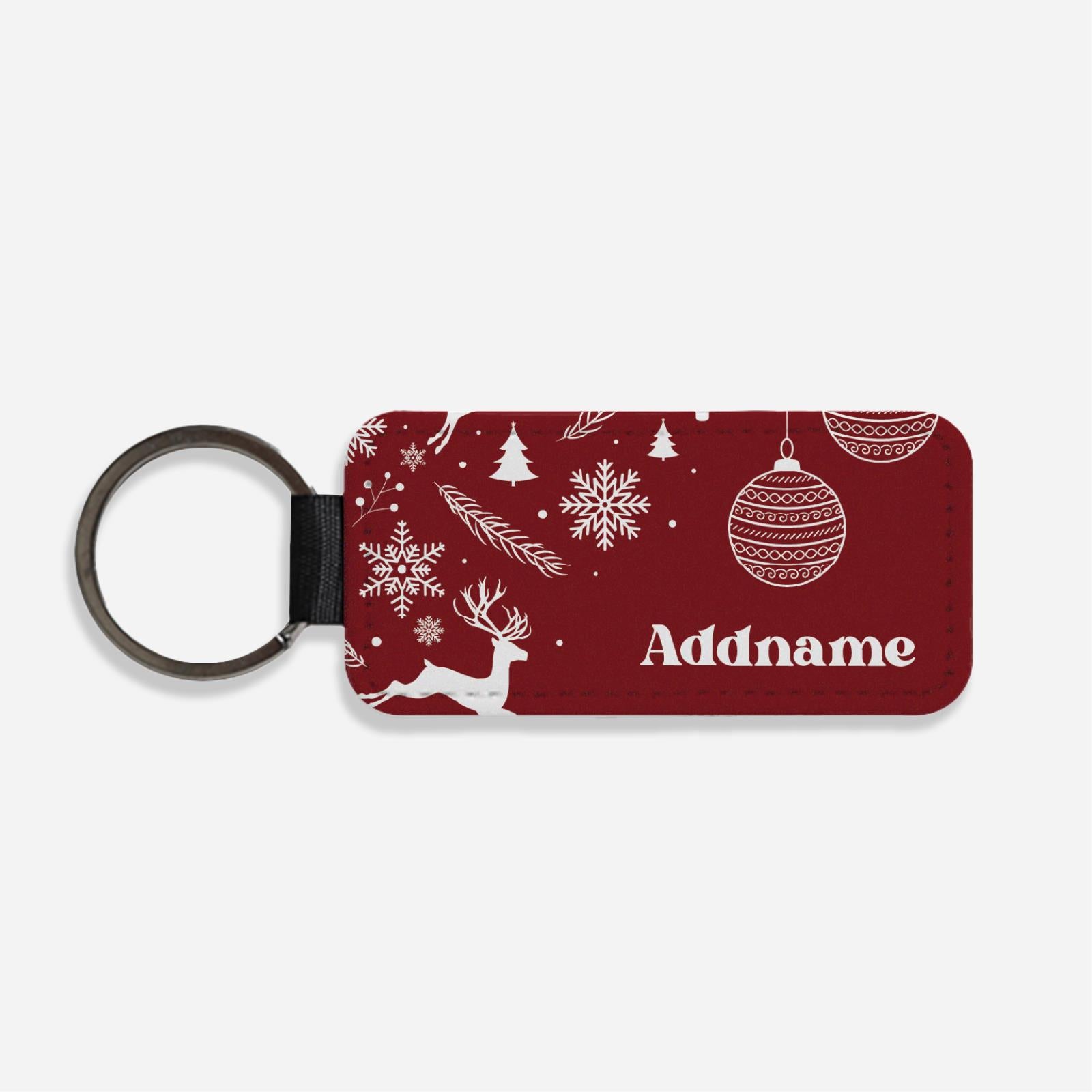 Christmas Series Classic Keychain - Red Jubilant Reindeers