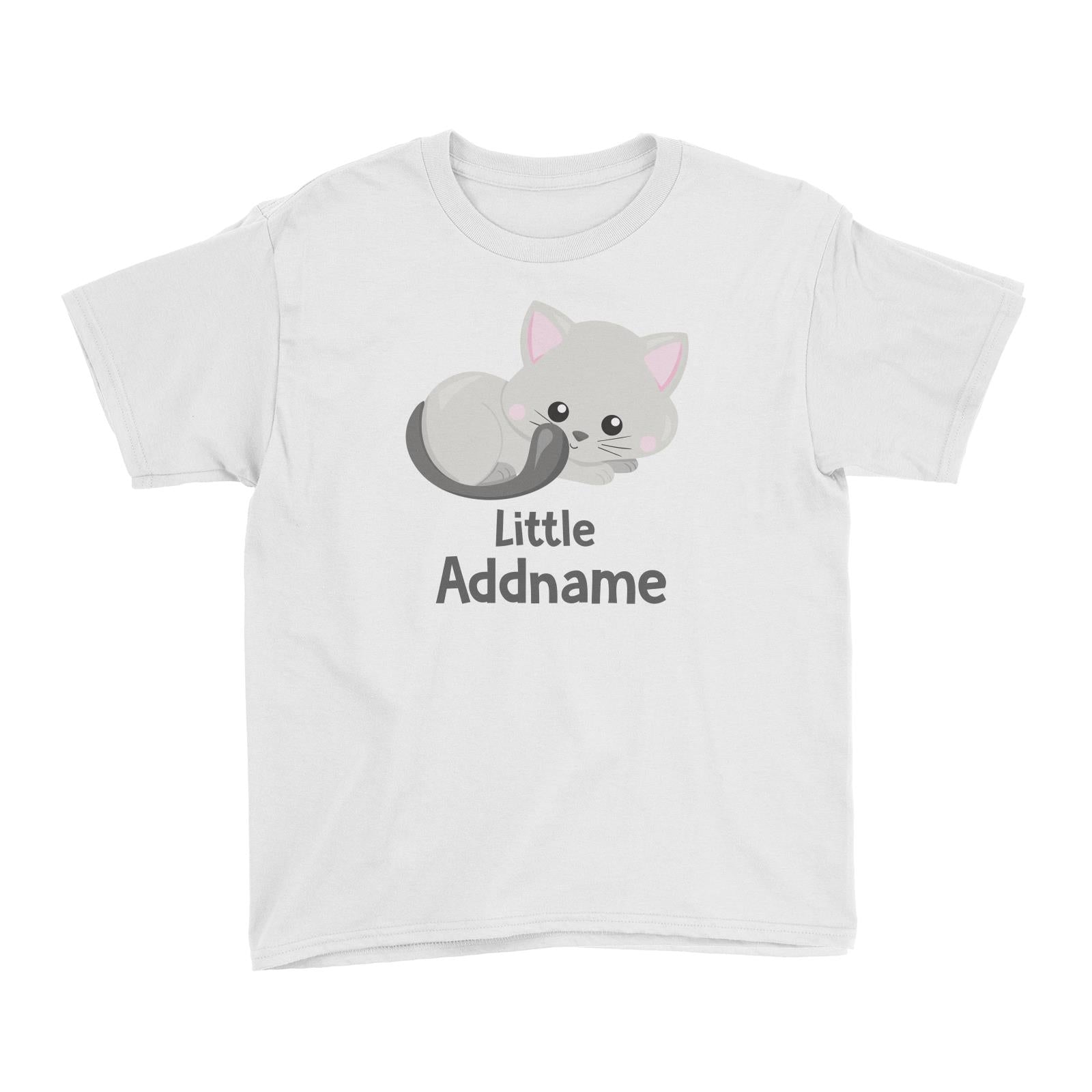Adorable Cats Grey Cat Little Addname Kid's T-Shirt