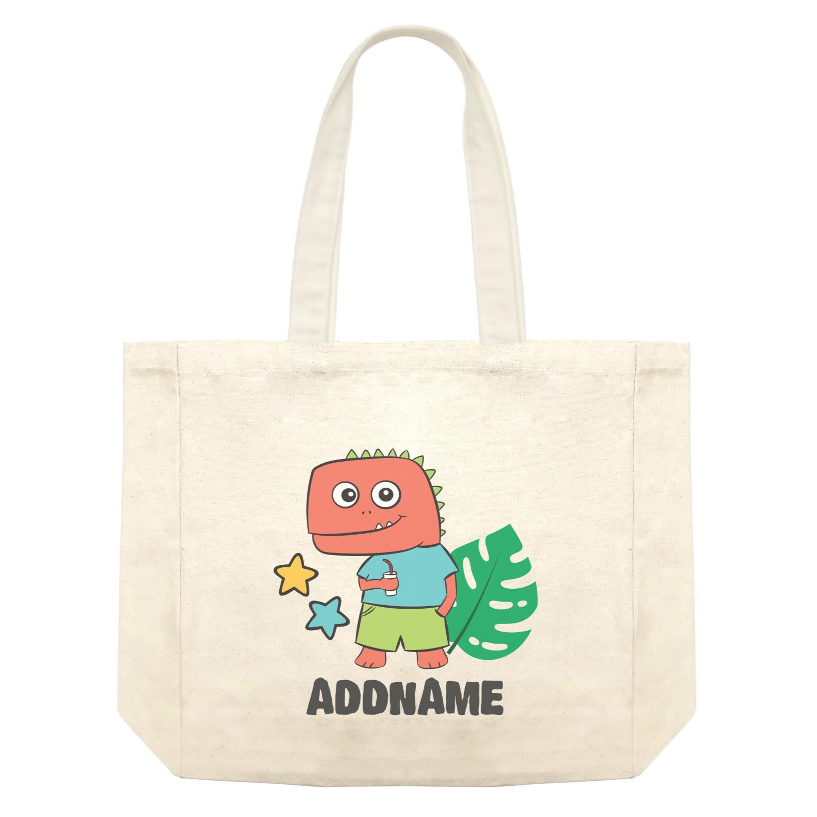 Super Cute Dinosaur Holding Drink Shopping Bag