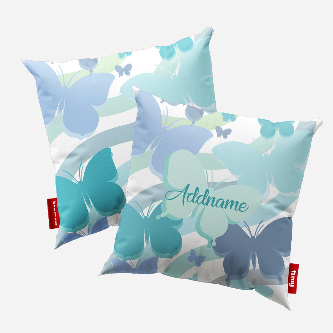 Butterfly Series Full Print Pillow - Blue
