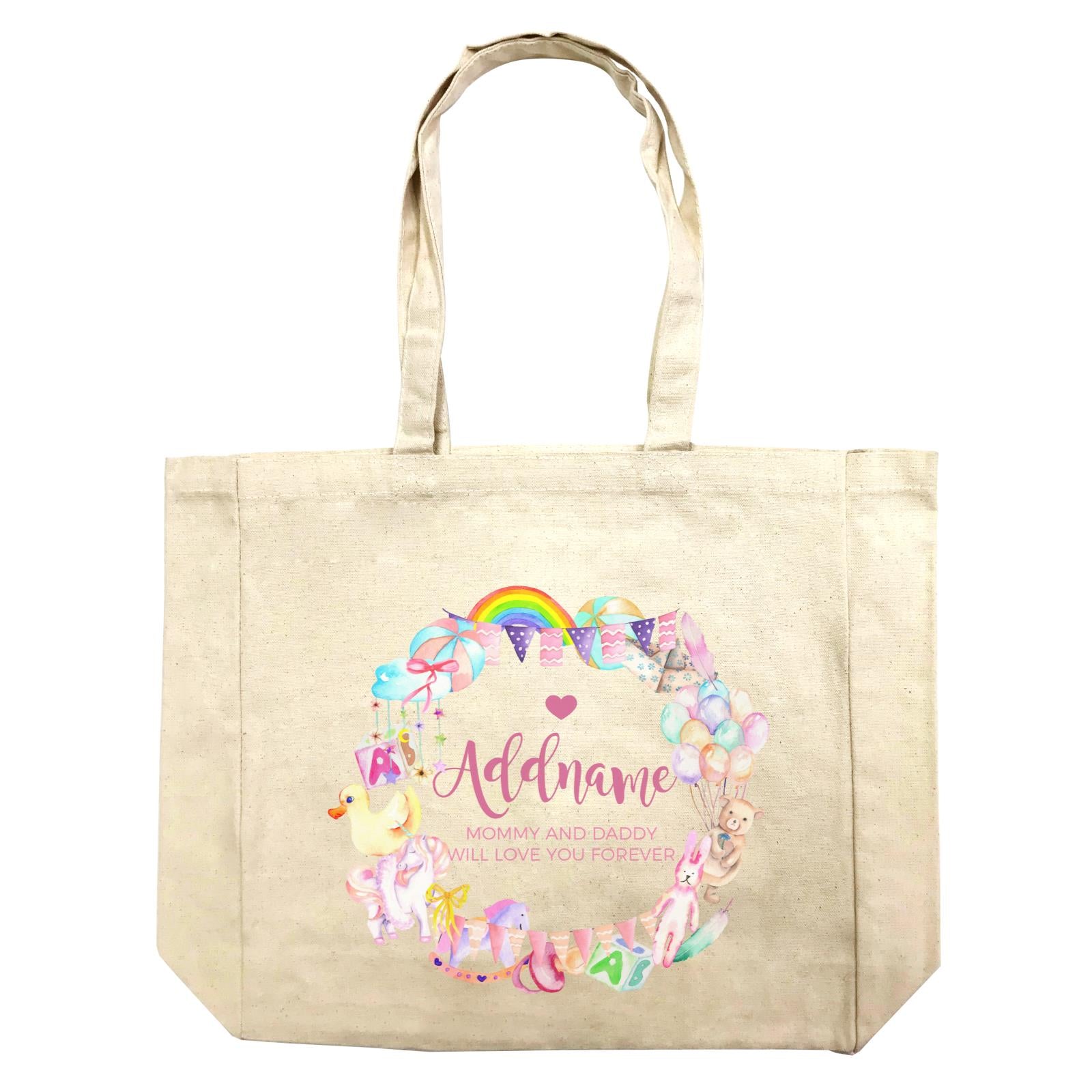 Watercolour Magical Girlish Creatures and Elements Personalizable with Name and Text Shopping Bag