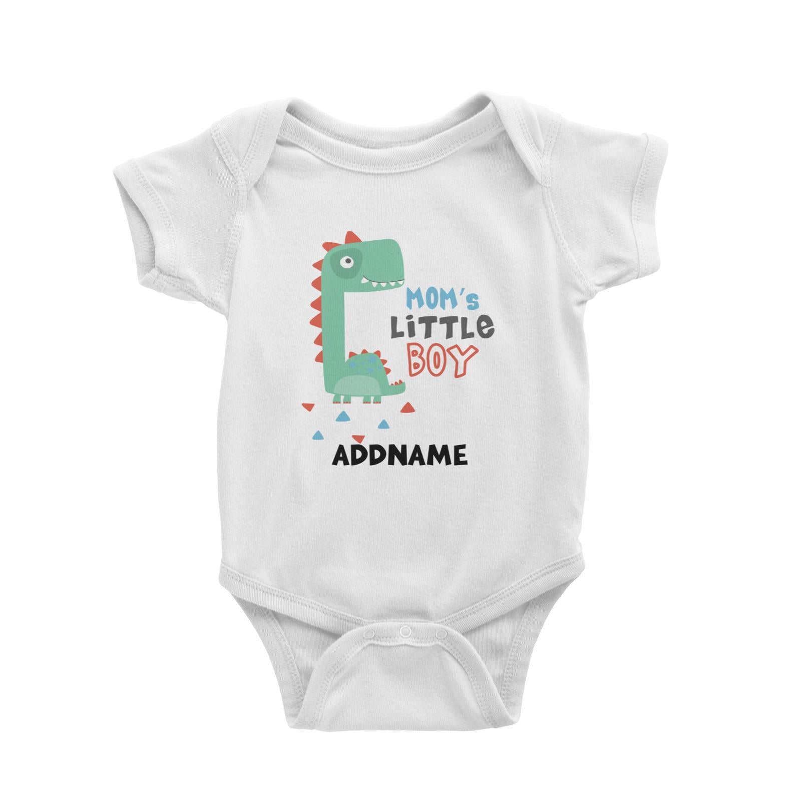 Mom's Little Boy Dinosaur Addname Baby Romper