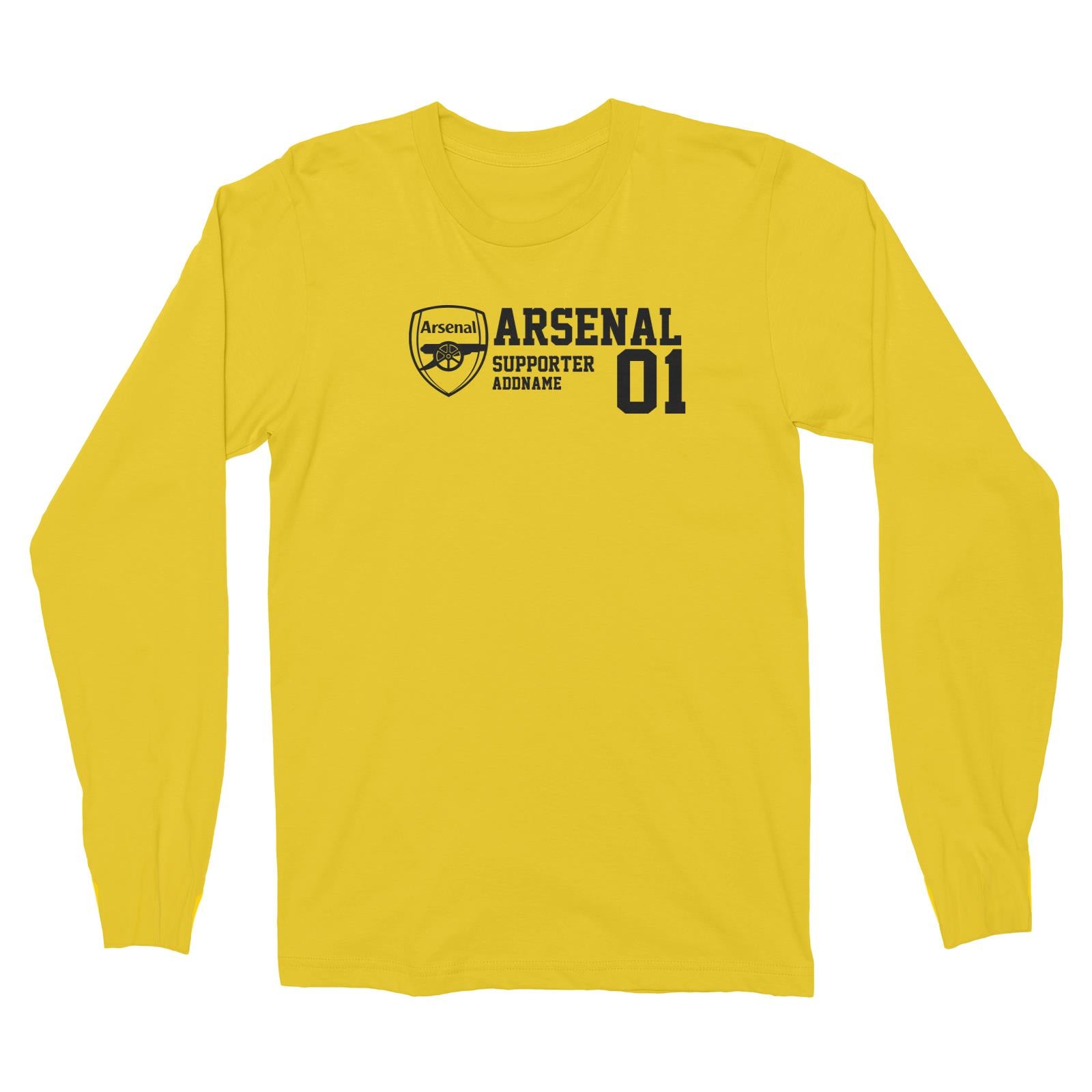 Arsenal Football Logo Supporter Addname Long Sleeve Unisex T-Shirt