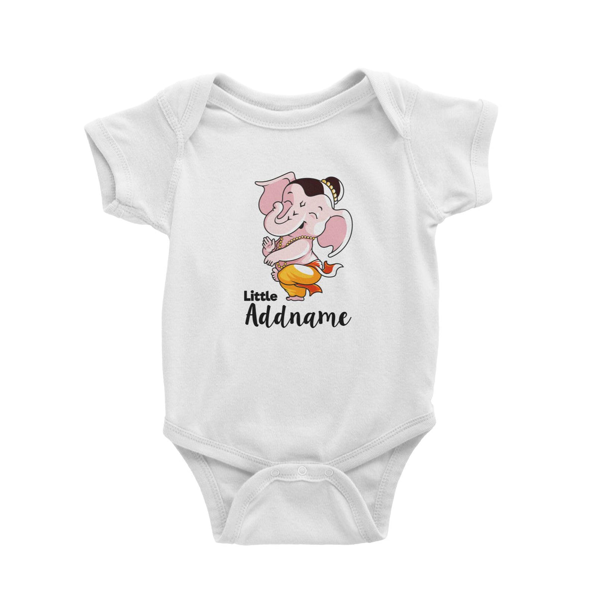 Cute Dancing Ganesha Little Addname Baby Romper