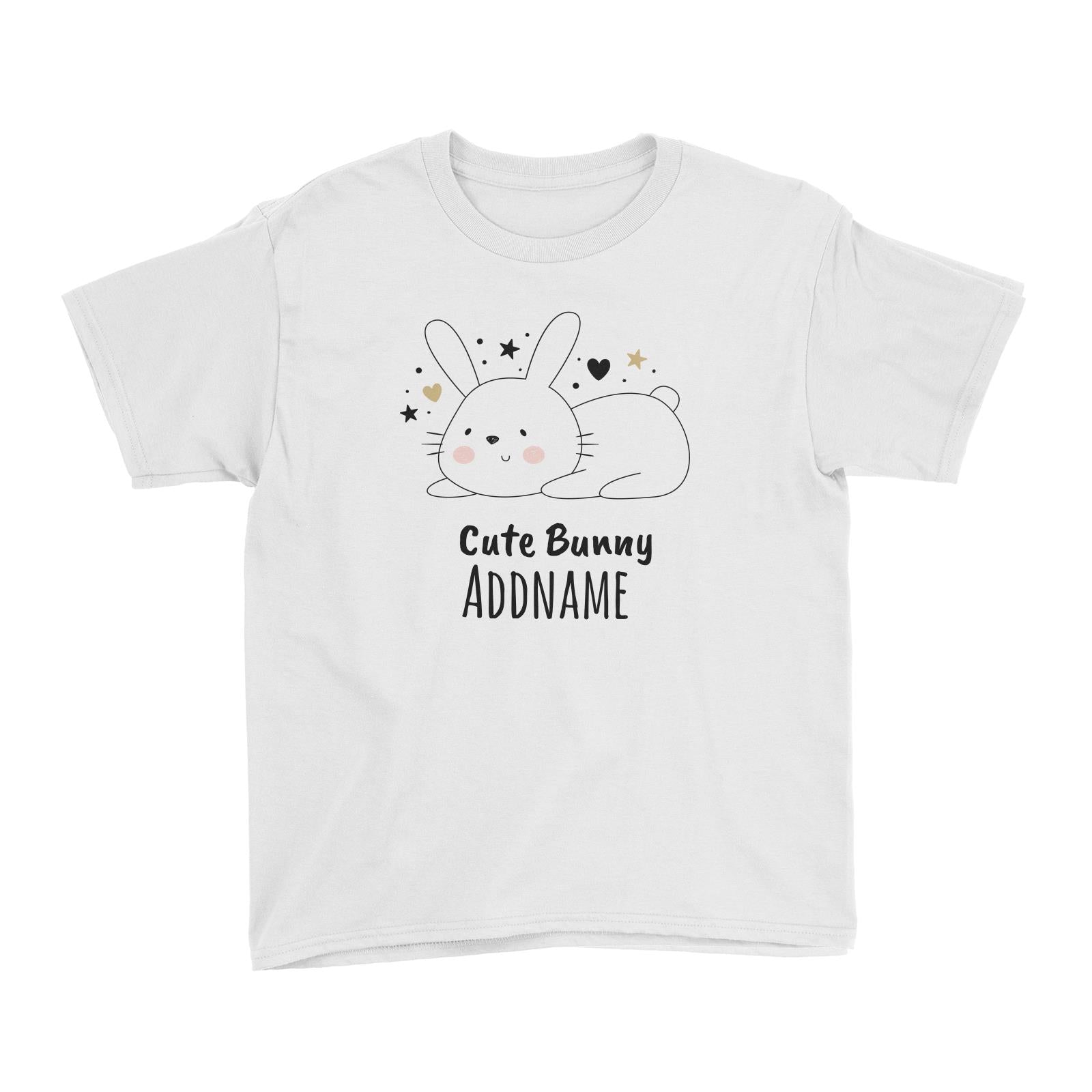 Drawn Adorable Animals Cute Bunny Addname Kid's T-Shirt