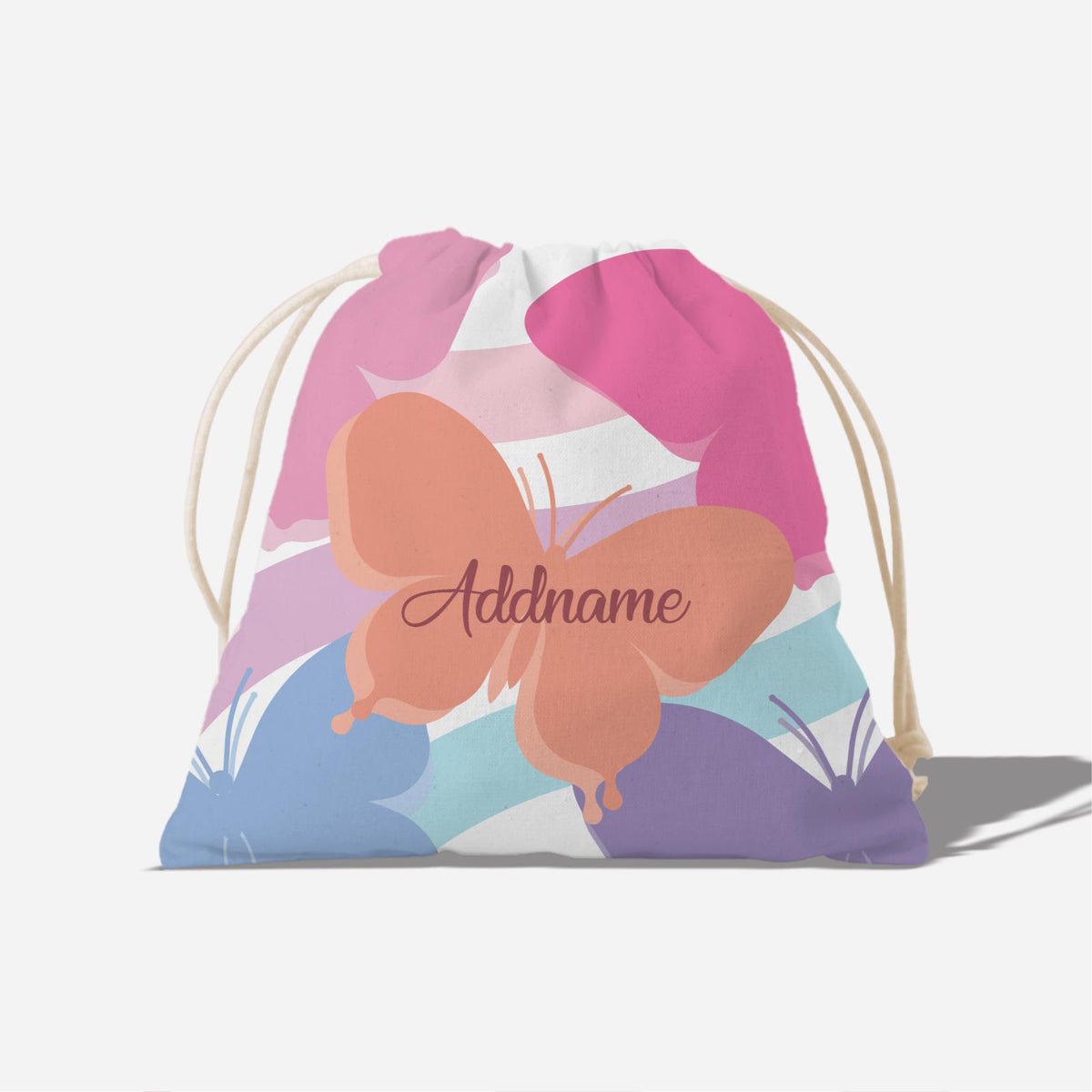 Butterfly Series Full Print Satchel - Pink