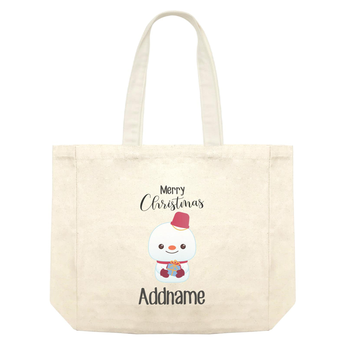 Christmas Cute Animal Series  Snowman Merry Christmas Shopping Bag